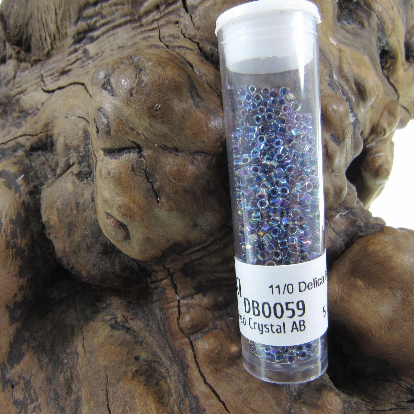 DB0059 11/0 Miyuki Amethyst Lined Crystal AB Delica Seed Beads, 5 Grams Tube, 25 Grams Bag DB59, DB-59 Japanese Glass Delicas for Jewelry