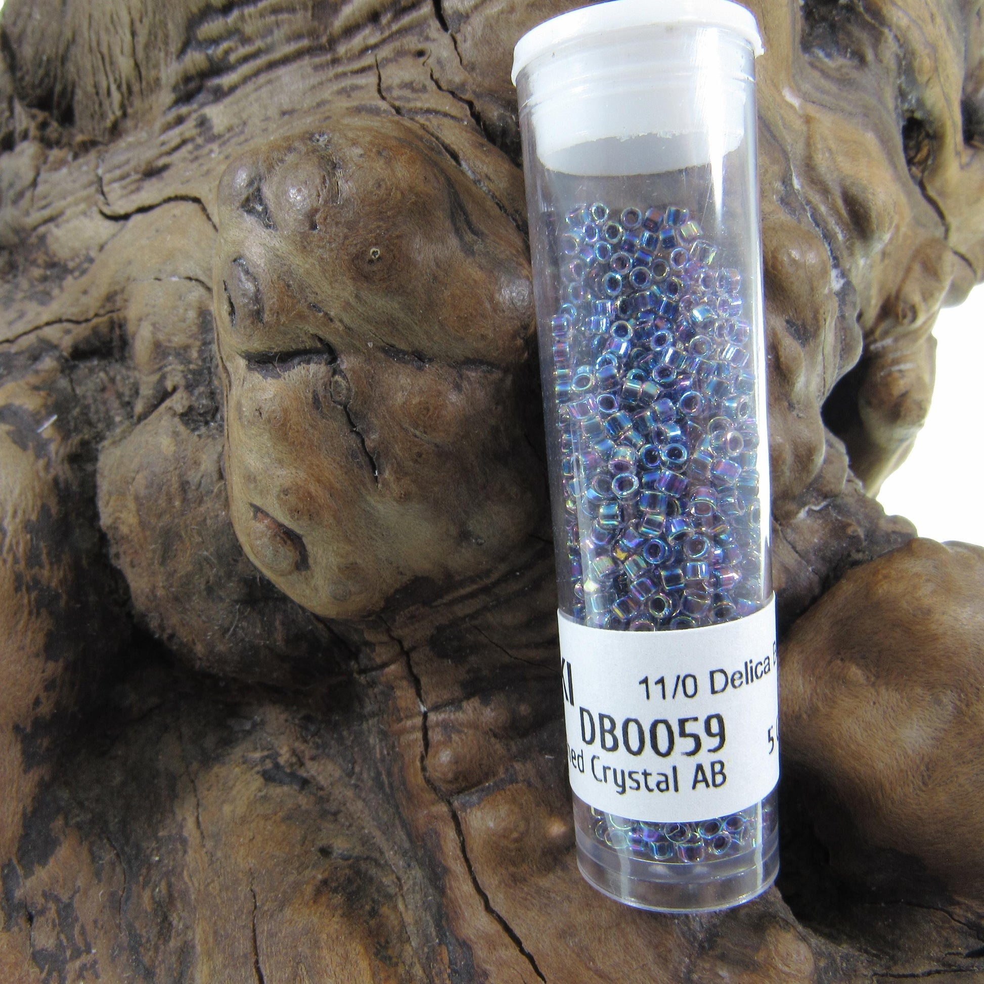 DB0059 11/0 Miyuki Amethyst Lined Crystal AB Delica Seed Beads, 5 Grams Tube, 25 Grams Bag DB59, DB-59 Japanese Glass Delicas for Jewelry