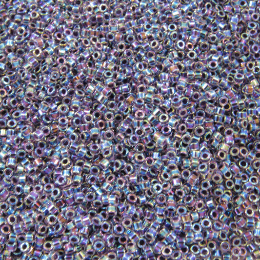 DB0059 11/0 Miyuki Amethyst Lined Crystal AB Delica Seed Beads, 5 Grams Tube, 25 Grams Bag DB59, DB-59 Japanese Glass Delicas for Jewelry