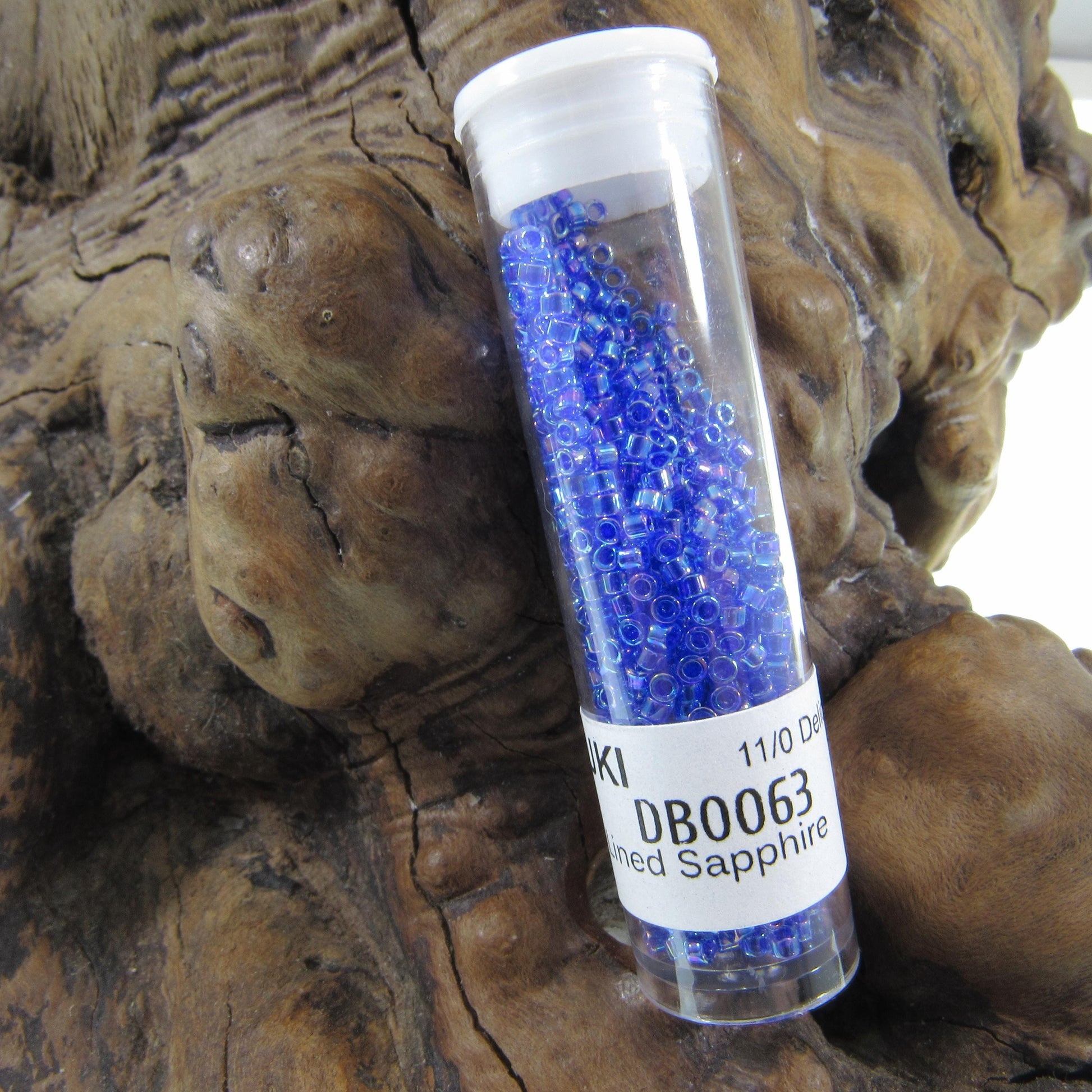 DB0063 11/0 Miyuki Cobalt Lined Sapphire AB Delica Seed Beads, 5 Grams Tube, 25 Grams Bag DB63, DB-63 Japanese Glass Delicas for Jewelry
