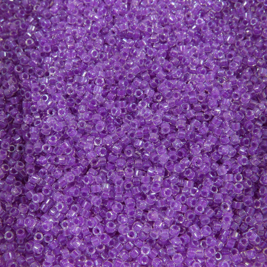 DB0073 11/0 Miyuki Magenta Lined Crystal AB Delica Seed Beads, 5 Grams Tube, 25 Grams Bag DB73, DB-73 Japanese Glass Delicas for Jewelry