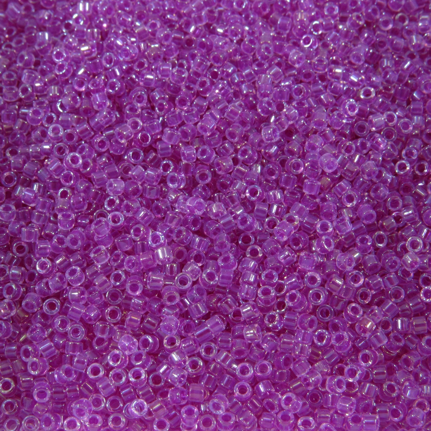 DB0074 11/0 Miyuki Fuchsia Lined Crystal AB Delica Seed Beads, 5 Grams Tube, 25 Grams Bag DB74, DB-74 Japanese Glass Delicas for Jewelry