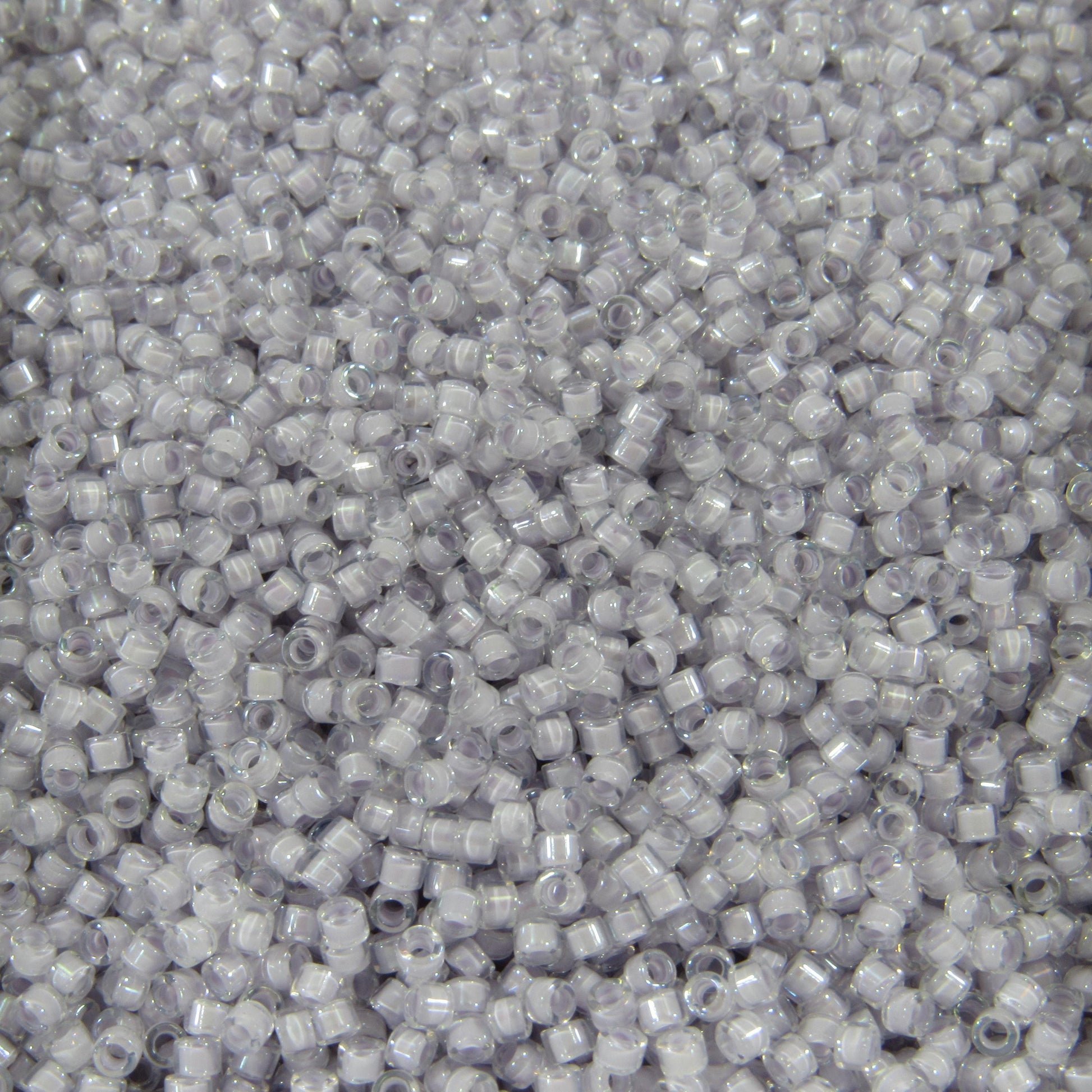 DB0080 11/0 Miyuki Pale Violet Lined Crystal Luster AB Delica Seed Beads, 5 Grams Tube, 25 Grams Bag DB80, DB-80 Japanese Glass Delicas
