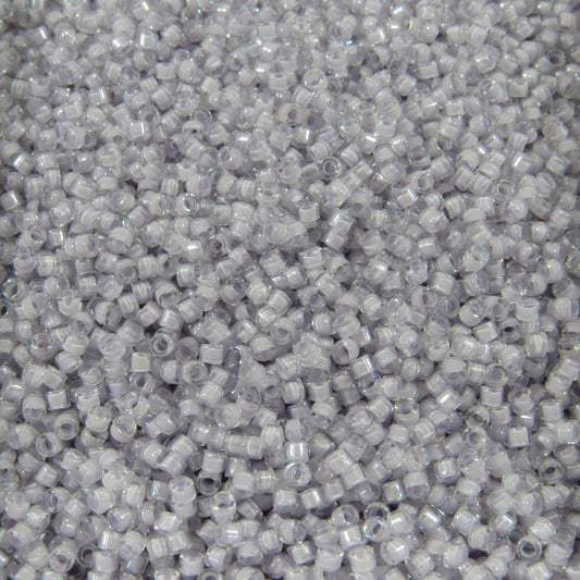 DB0080 11/0 Miyuki Pale Violet Lined Crystal Luster AB Delica Seed Beads, 5 Grams Tube, 25 Grams Bag DB80, DB-80 Japanese Glass Delicas