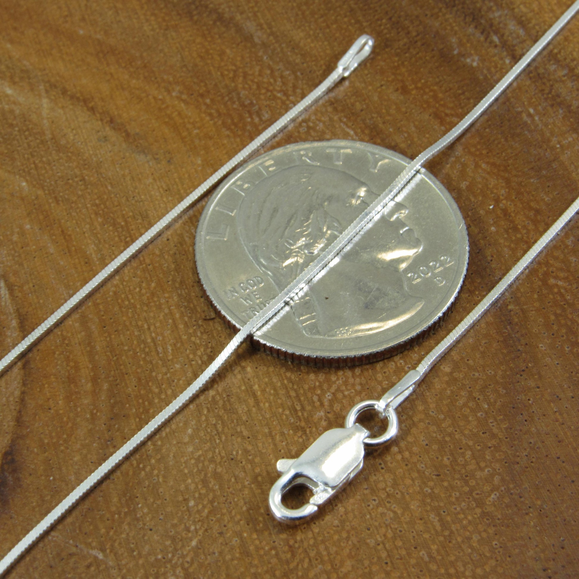 Solid 925 Sterling Silver Square Snake Chain, Feminine Minimalist Necklace for Women, Sleek & Modern Flexible Italian Jewelry for Pendants