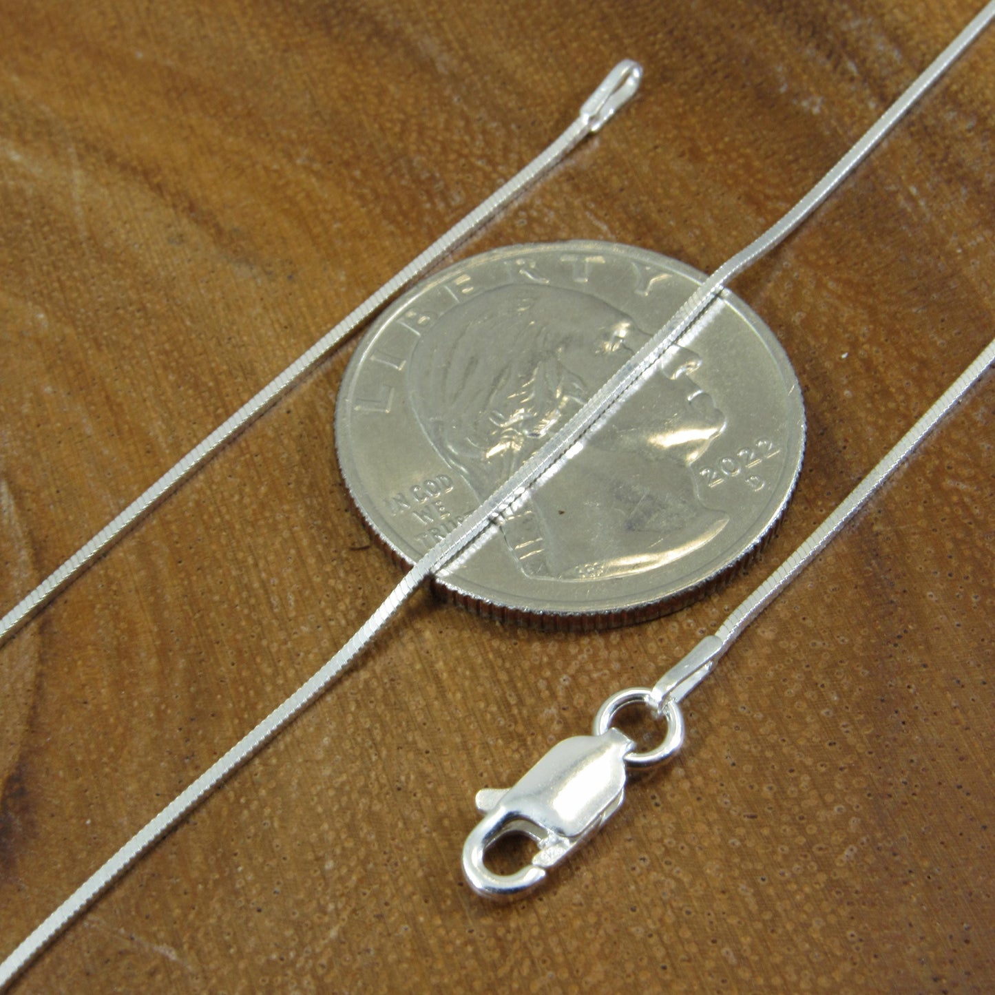 Solid 925 Sterling Silver Square Snake Chain, Feminine Minimalist Necklace for Women, Sleek & Modern Flexible Italian Jewelry for Pendants