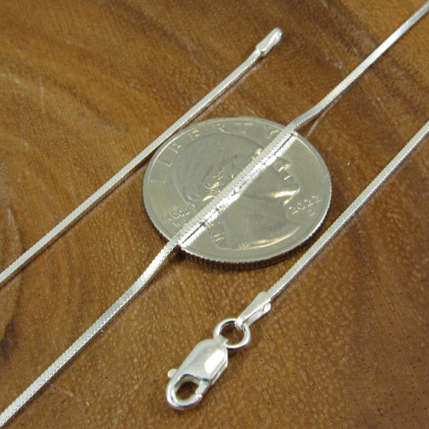 Solid 925 Sterling Silver Square Snake Chain, Feminine Minimalist Necklace for Women, Sleek & Modern Flexible Italian Jewelry for Pendants