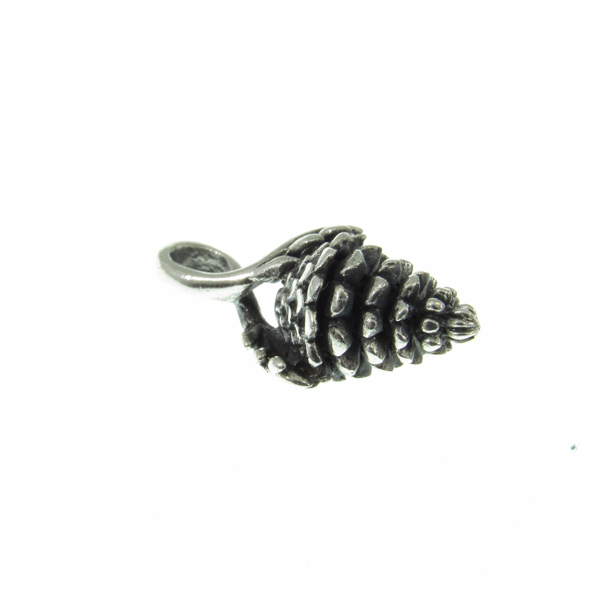 Solid 925 Sterling Silver Pinecone Pendant - Nature Jewelry, Forest Necklace Charm, Woodland Gift for Hikers & Outdoor Lovers