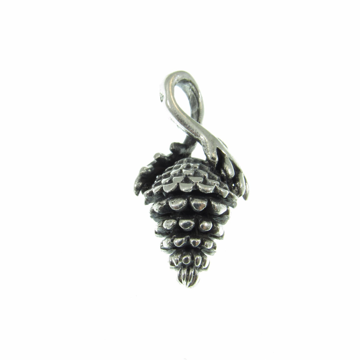 Solid 925 Sterling Silver Pinecone Pendant - Nature Jewelry, Forest Necklace Charm, Woodland Gift for Hikers & Outdoor Lovers