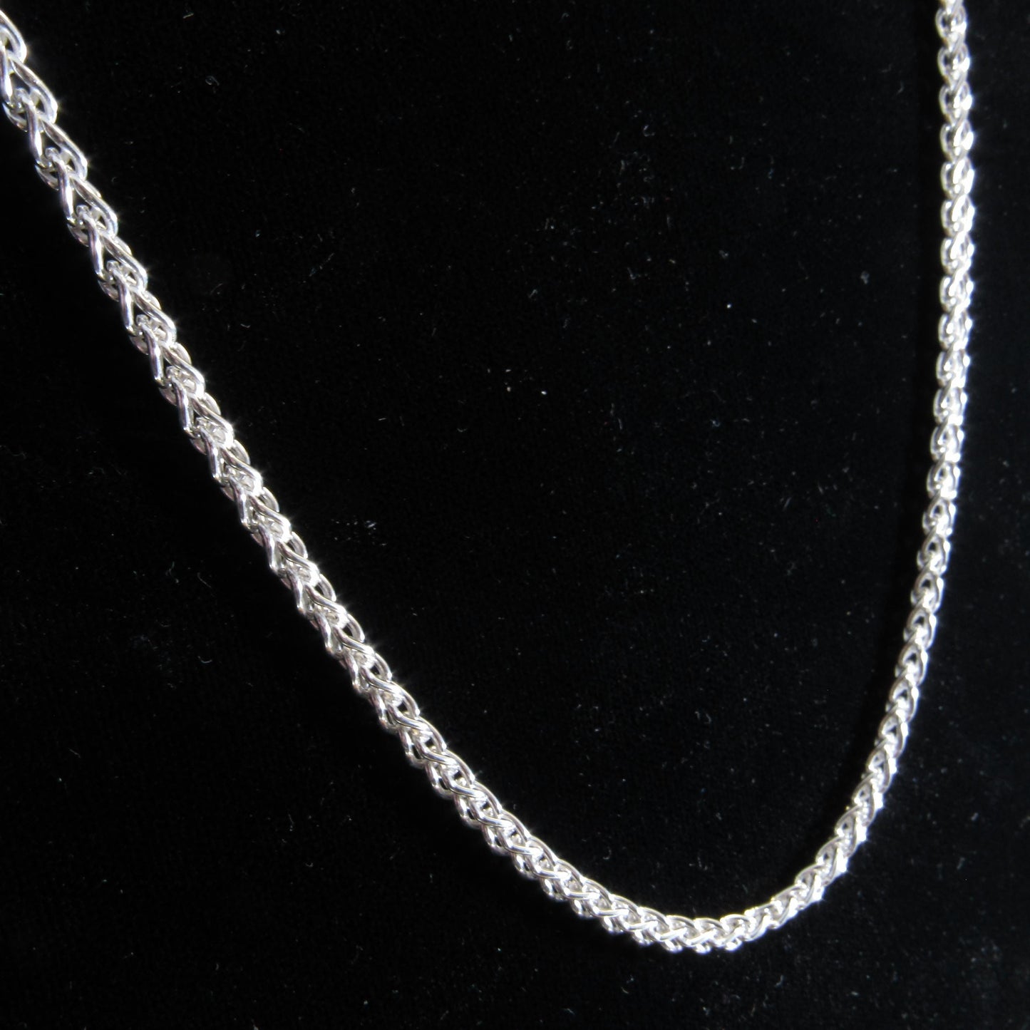 3.5MM Solid 925 Sterling Silver Wheat Chain for Men & Women, Italian Spiga Necklace, Bracelet or Necklace Chain, Made in Italy, 080 Gauge