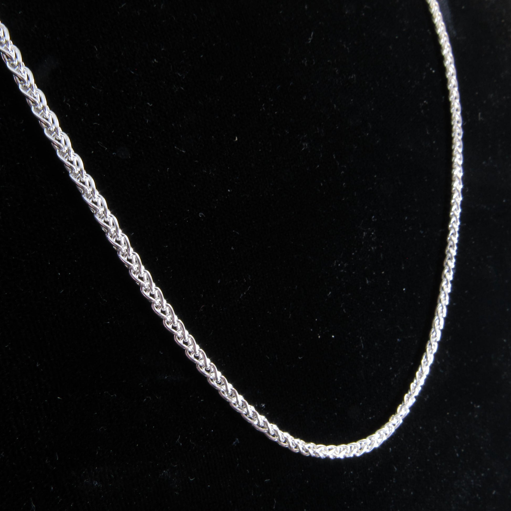 2.5MM Solid 925 Sterling Silver Wheat Chain for Men & Women, Italian Spiga Necklace, Bracelet or Necklace Chain, Made in Italy, 060 Gauge