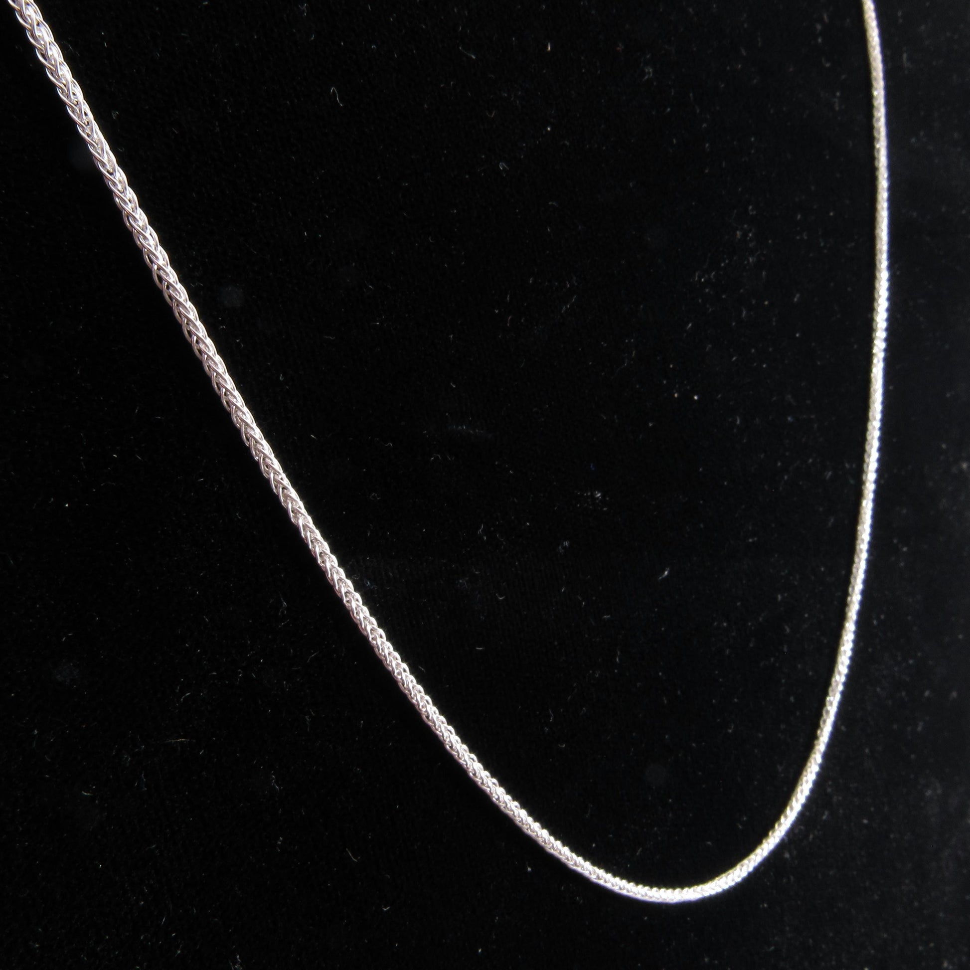 1.6MM Solid 925 Sterling Silver Wheat Chain for Women, Women's Italian Spiga Necklace, Layering Necklace Chain, Made in Italy, 035 Gauge