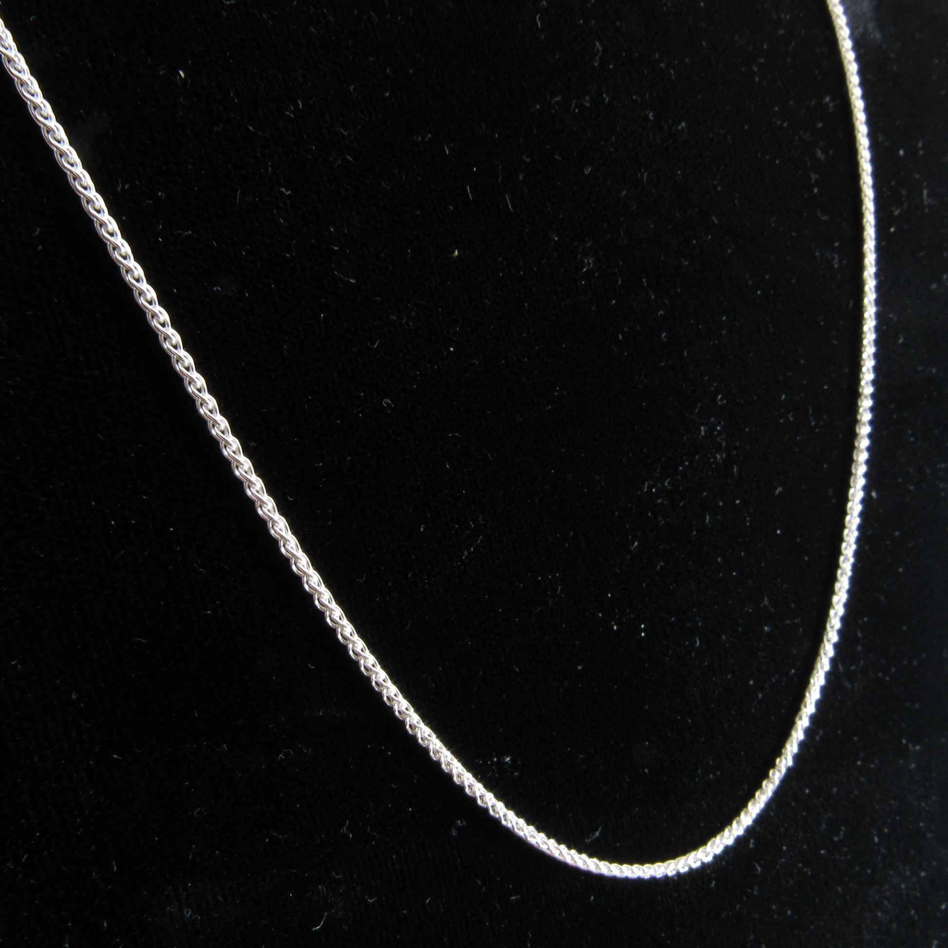1.4MM Solid 925 Sterling Silver Wheat Chain for Women, Women's Italian Spiga Necklace, Layering Necklace Chain, Made in Italy, 030 Gauge
