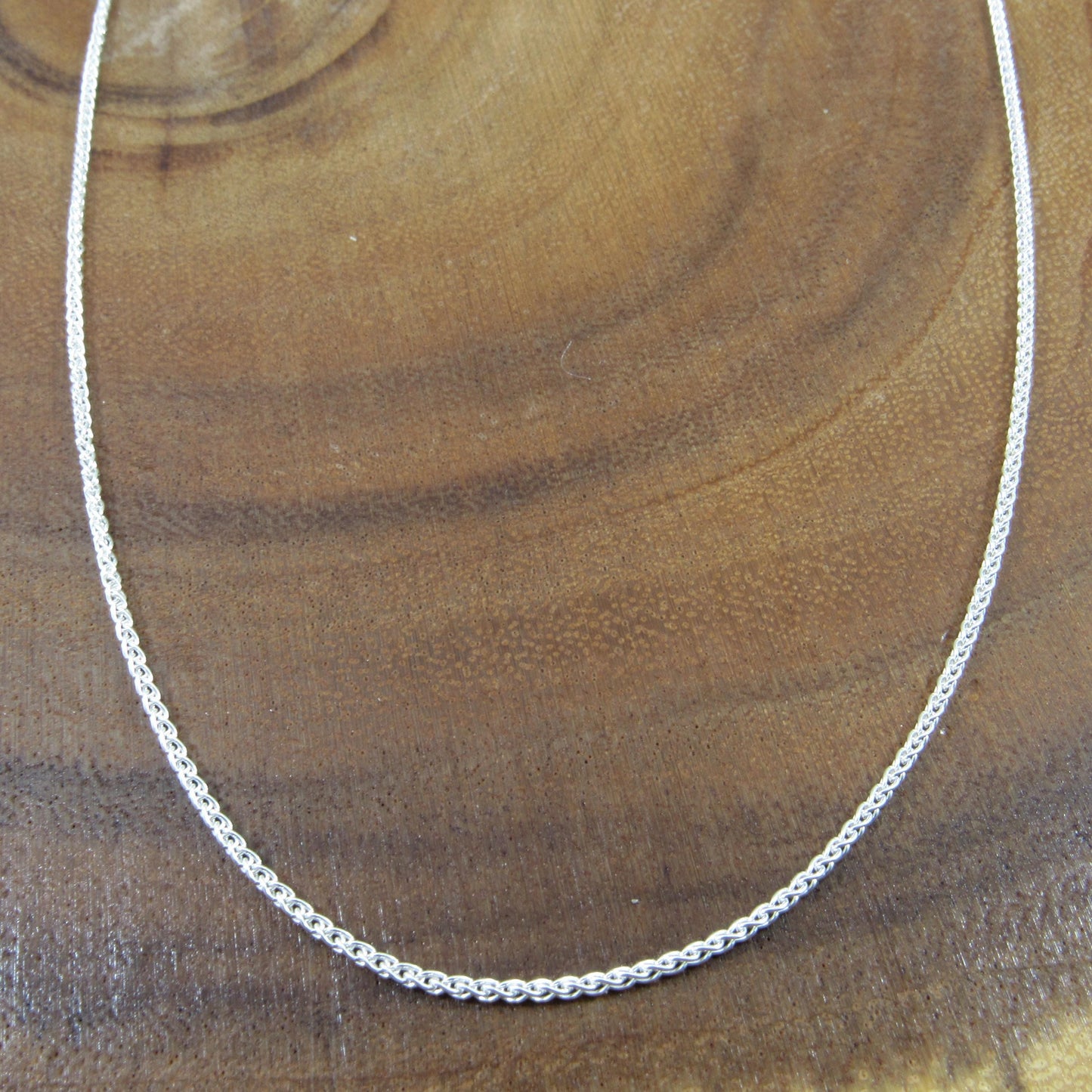 1.4MM Solid 925 Sterling Silver Wheat Chain for Women, Women's Italian Spiga Necklace, Layering Necklace Chain, Made in Italy, 030 Gauge