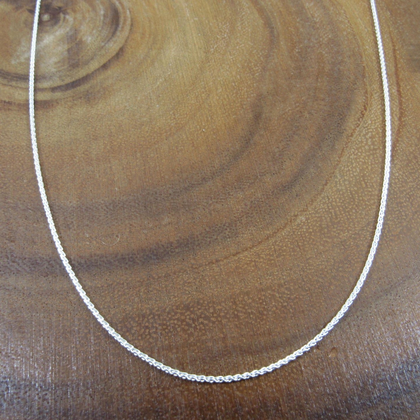 1.1MM Solid 925 Sterling Silver Wheat Chain for Women, Women's Italian Spiga Necklace, Layering Necklace Chain, Made in Italy, 020 Gauge