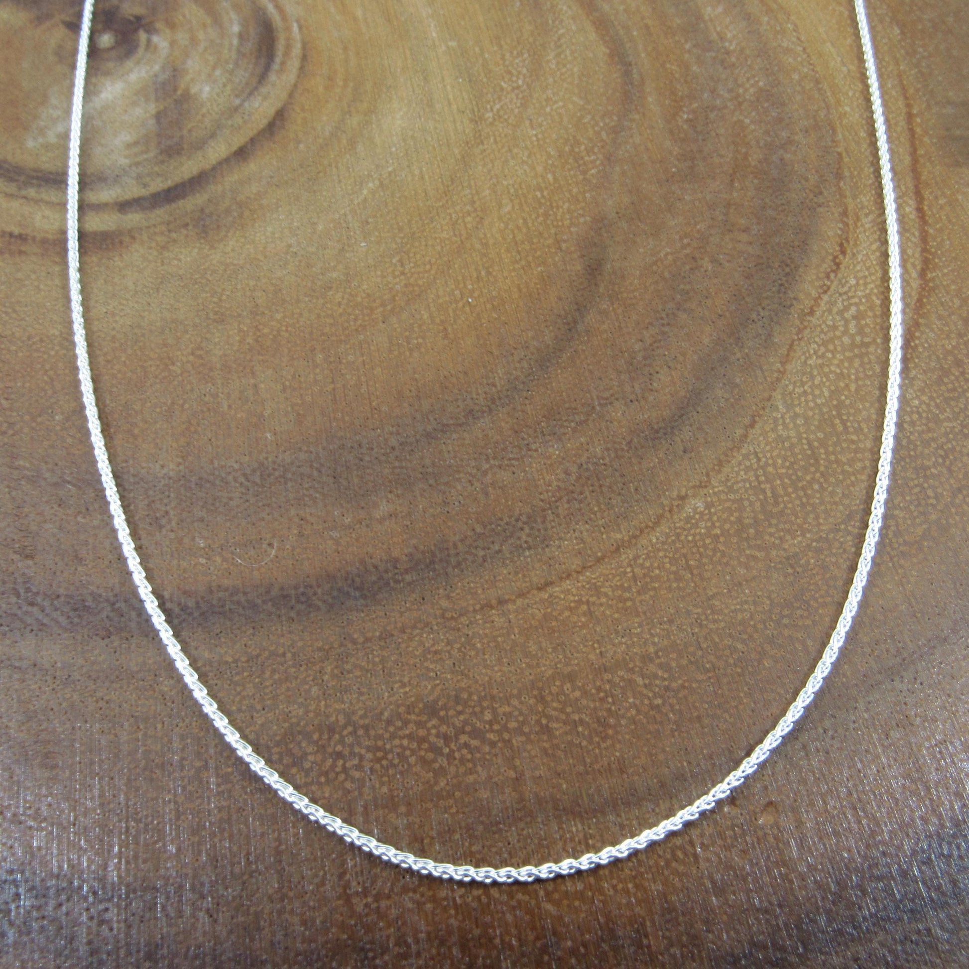 1.1MM Solid 925 Sterling Silver Wheat Chain for Women, Women's Italian Spiga Necklace, Layering Necklace Chain, Made in Italy, 020 Gauge