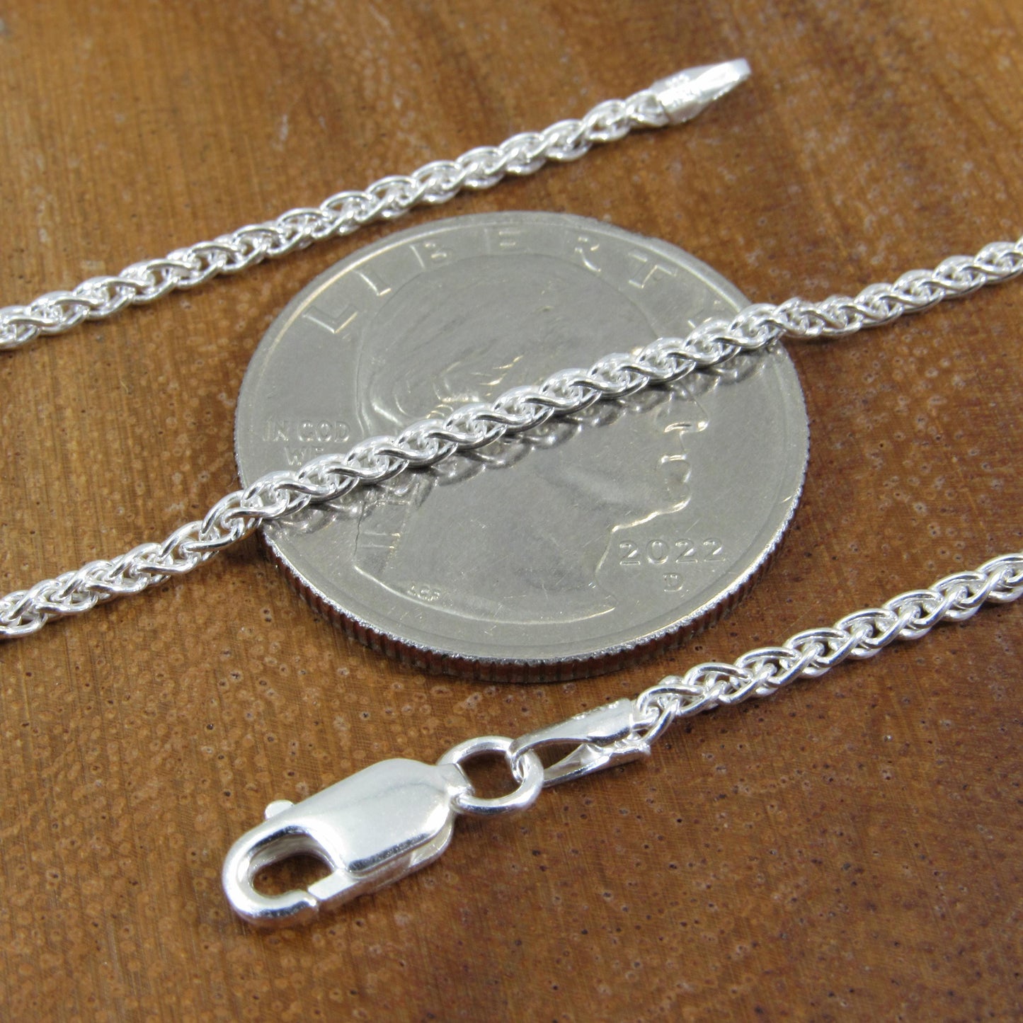 Solid 925 Sterling Silver Wheat Chain Necklace / Bracelet, Italian Braided Spiga Link Unisex Jewelry