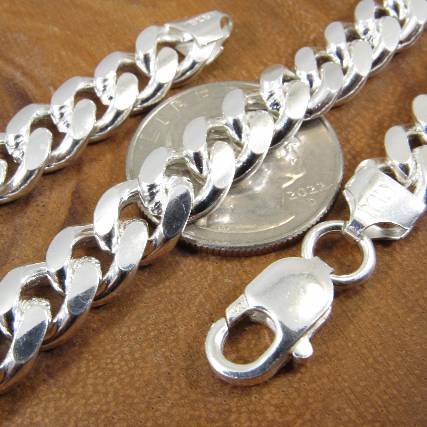 Solid 925 Sterling Silver Miami Cuban Link Chain Necklace / Bracelet, Thick & Chunky Men's Heavy Chain, Italian Made Urban Hip Hop Jewelry