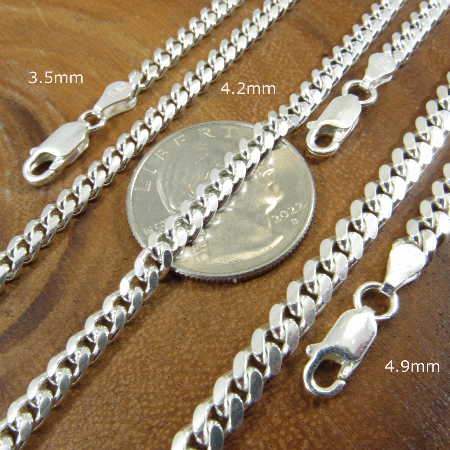 Solid 925 Sterling Silver Miami Cuban Link Chain Necklace / Bracelet, Thick & Chunky Men's Heavy Chain, Italian Made Urban Hip Hop Jewelry