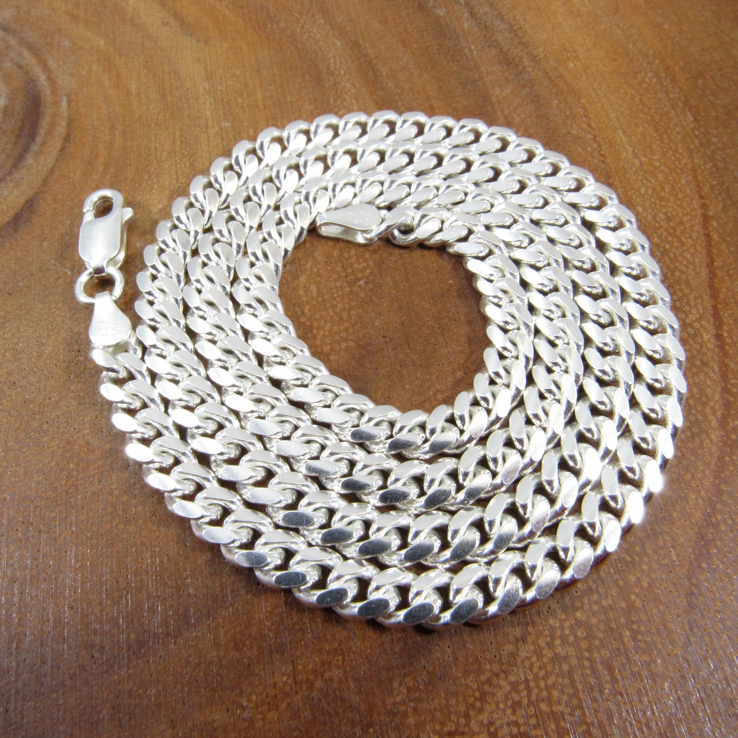 4.9MM Solid 925 Sterling Silver Men's Miami Cuban Link Chain, Mens Heavy Chain, Thick Italian Necklace or Bracelet for Men, Hip Hop Jewelry