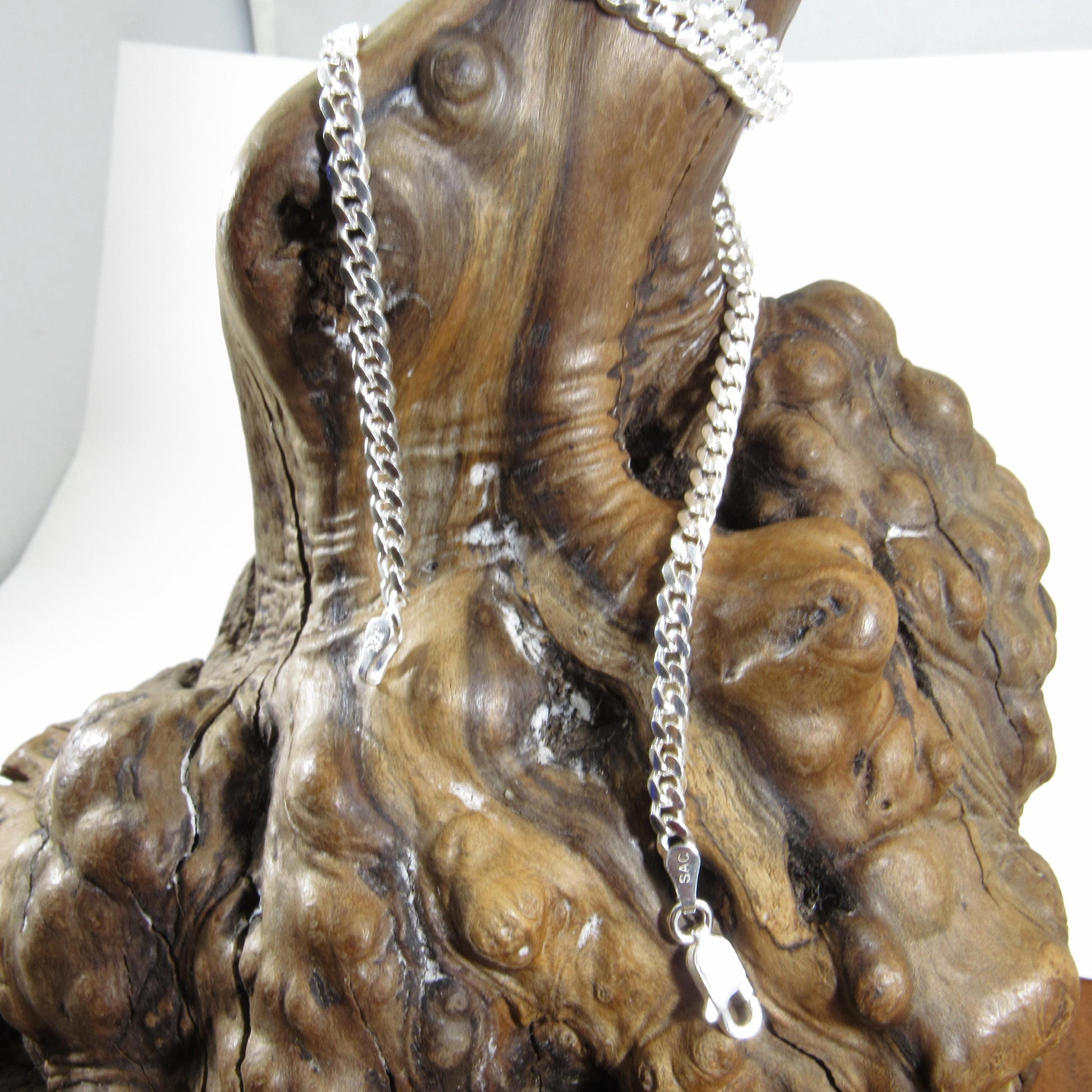 3.5MM Solid 925 Sterling Silver Men's Miami Cuban Link Chain, Mens Heavy Chain, Thick Italian Necklace or Bracelet for Men, Hip Hop Jewelry