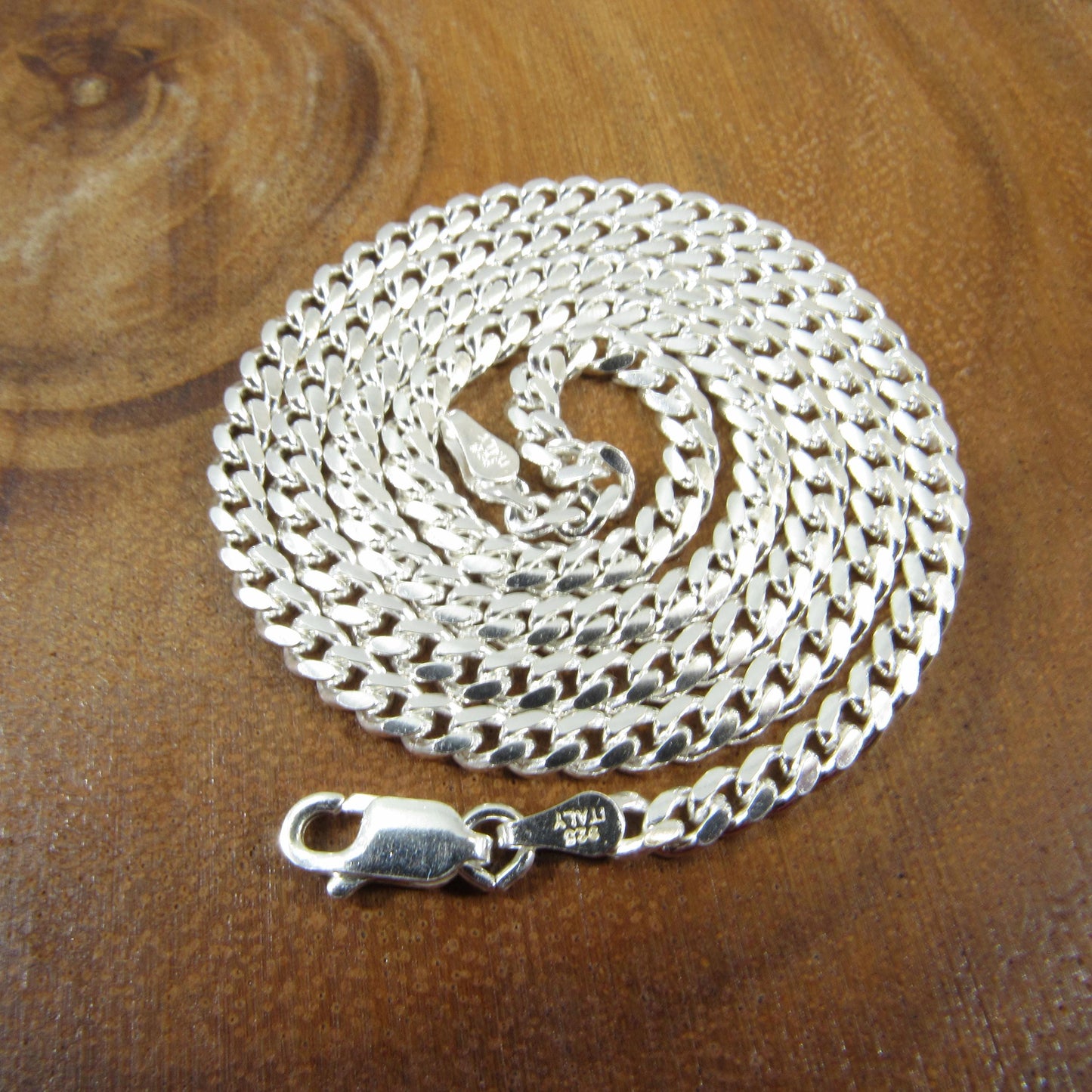 3.5MM Solid 925 Sterling Silver Men's Miami Cuban Link Chain, Mens Heavy Chain, Thick Italian Necklace or Bracelet for Men, Hip Hop Jewelry