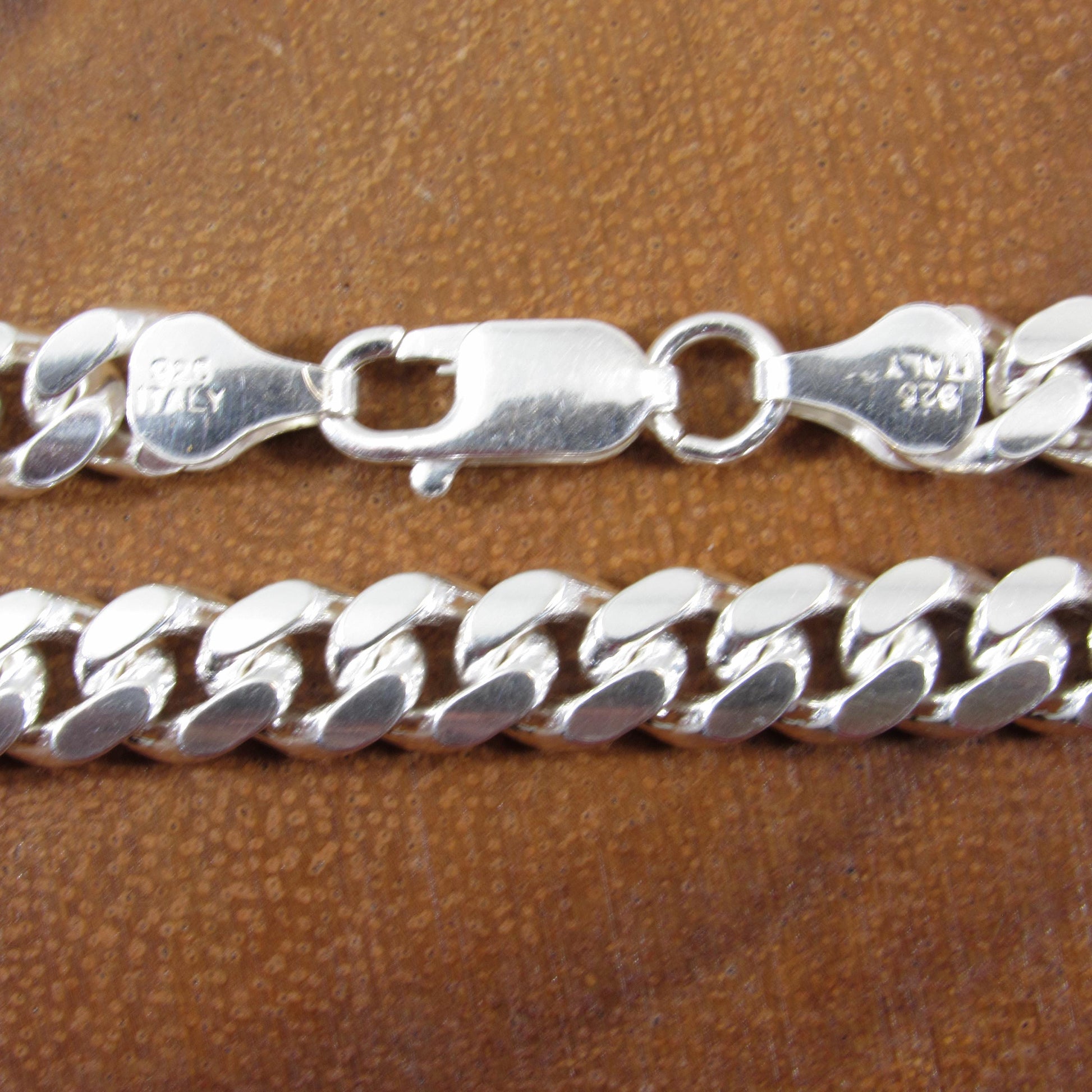 6.8MM Solid 925 Sterling Silver Men's Miami Cuban Link Chain, Mens Heavy Chain, Thick Italian Necklace or Bracelet for Men, Hip Hop Jewelry