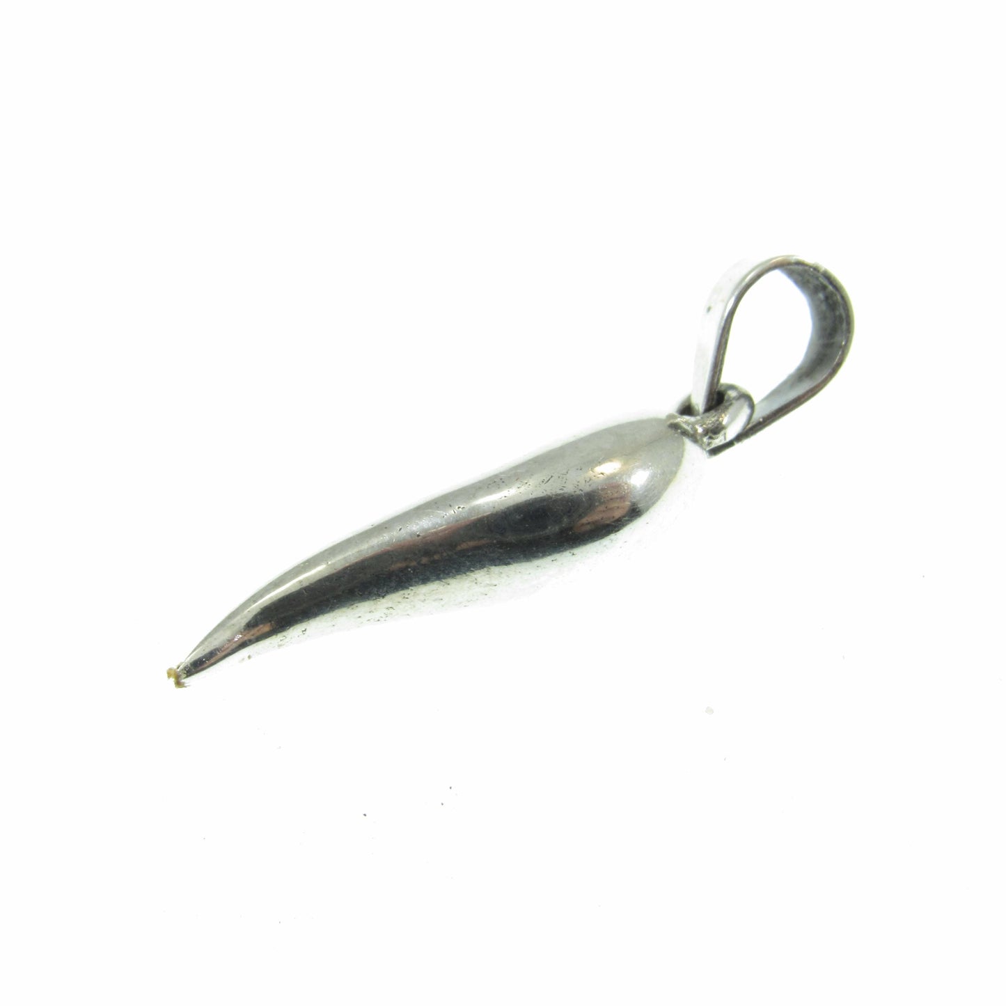 Solid 925 Sterling Silver Italian Horn Pendant, Handcrafted Cornicello Charm, Protection Jewelry, Little Hornlet Symbol, Corno Talisman