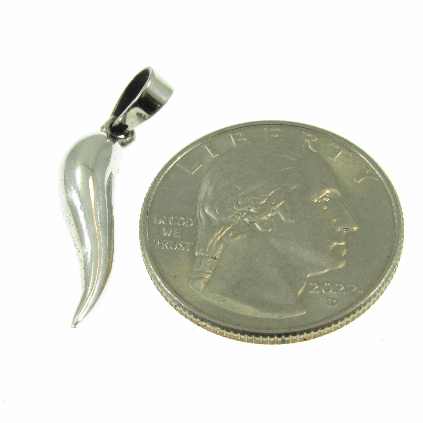 Solid 925 Sterling Silver Italian Horn Pendant, Handcrafted Cornicello Charm, Protection Jewelry, Little Hornlet Symbol, Corno Talisman