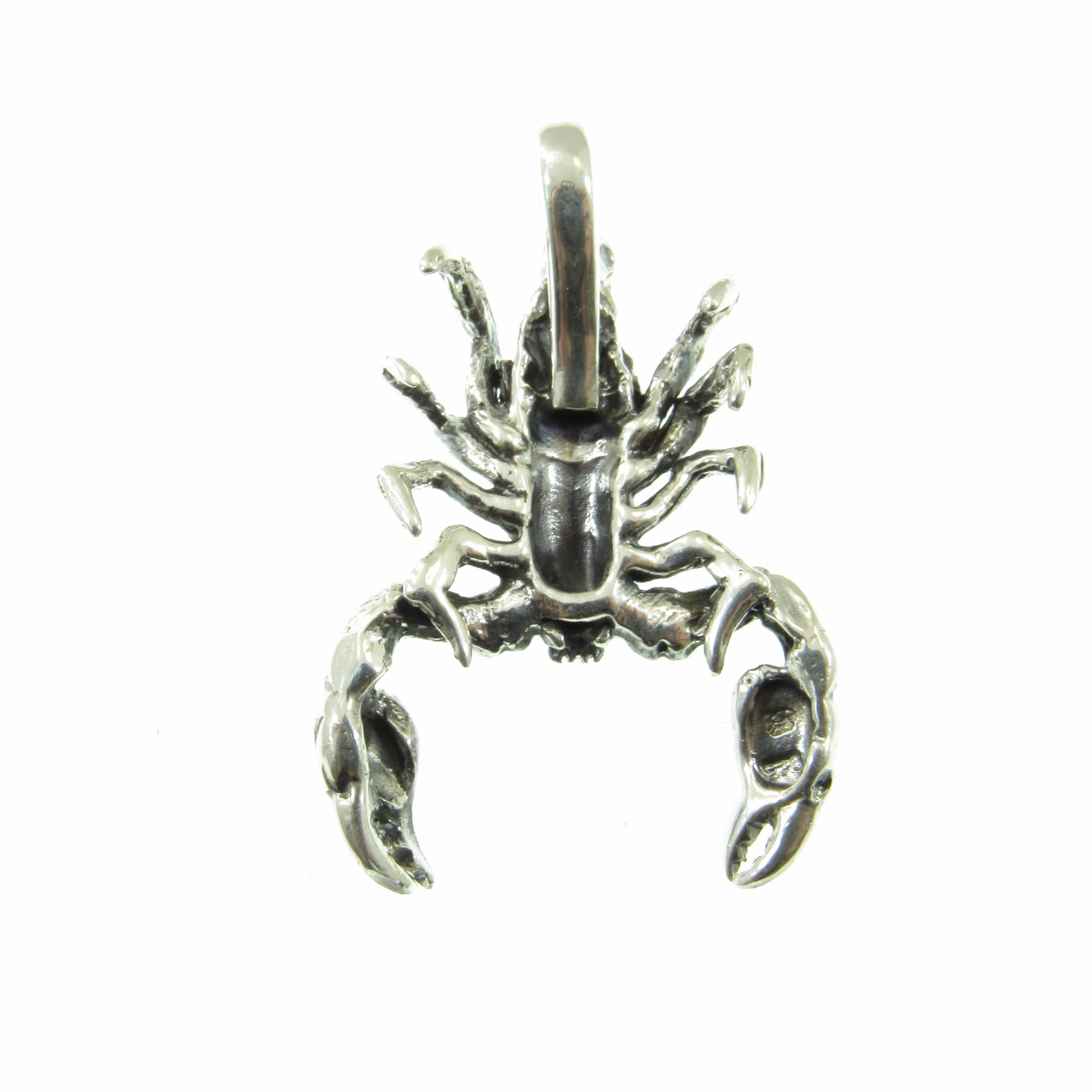 Solid 925 Sterling Silver Scorpion Slide Pendant – Handcrafted Large or XL Statement Piece – Zodiac Scorpio Sign – Bold Jewelry Gift for Him