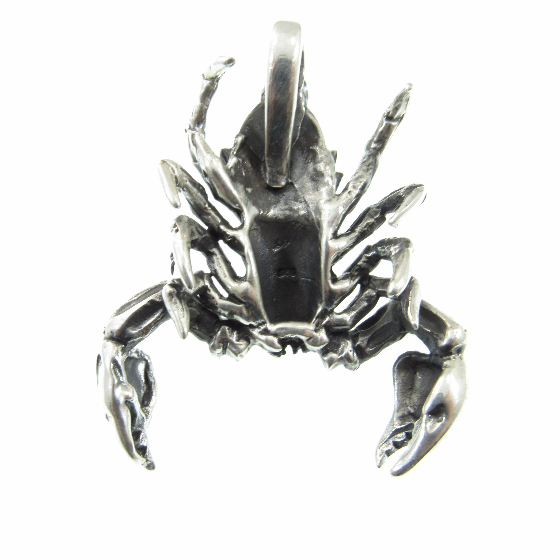 Solid 925 Sterling Silver Scorpion Slide Pendant – Handcrafted Large or XL Statement Piece – Zodiac Scorpio Sign – Bold Jewelry Gift for Him