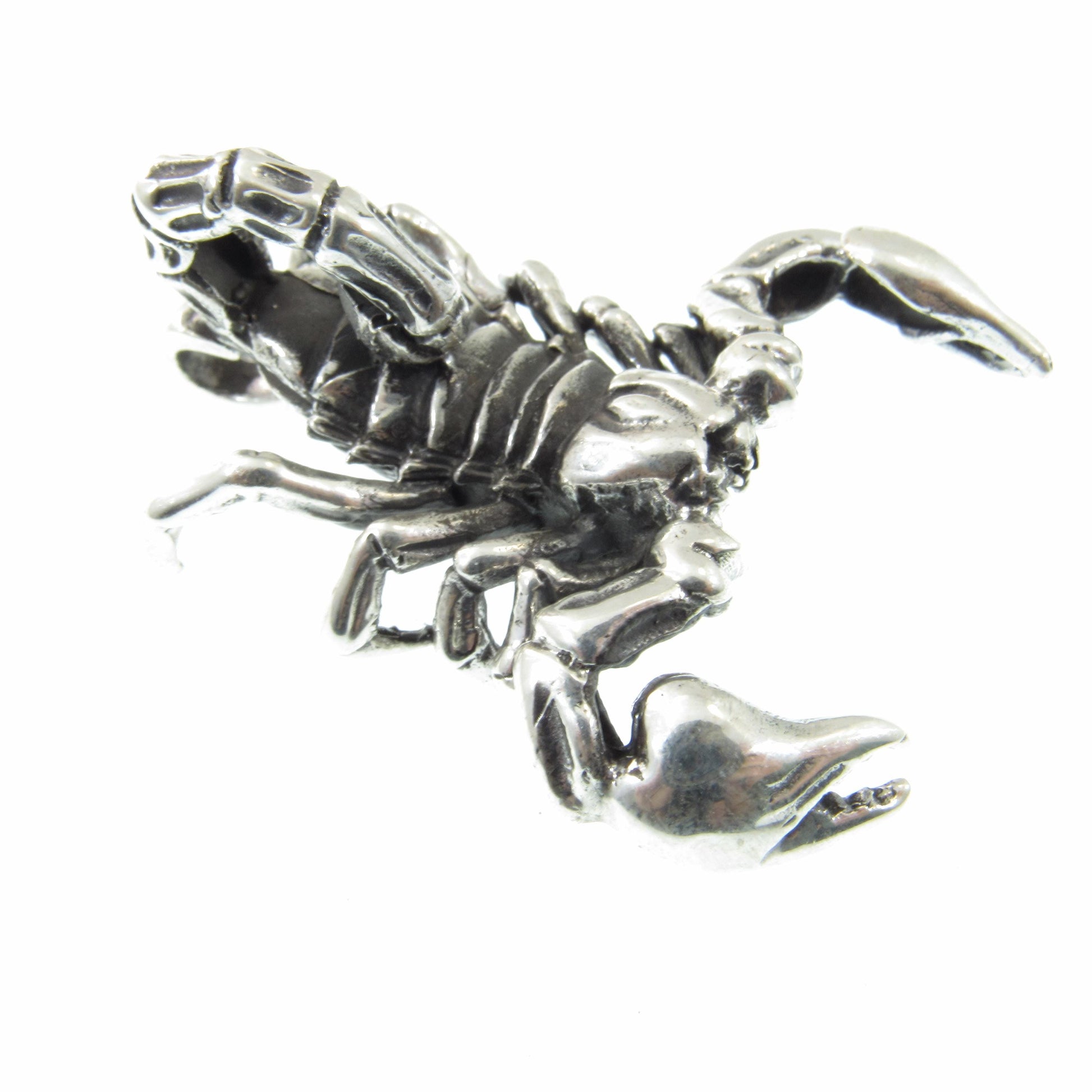 Solid 925 Sterling Silver Scorpion Slide Pendant – Handcrafted Large or XL Statement Piece – Zodiac Scorpio Sign – Bold Jewelry Gift for Him