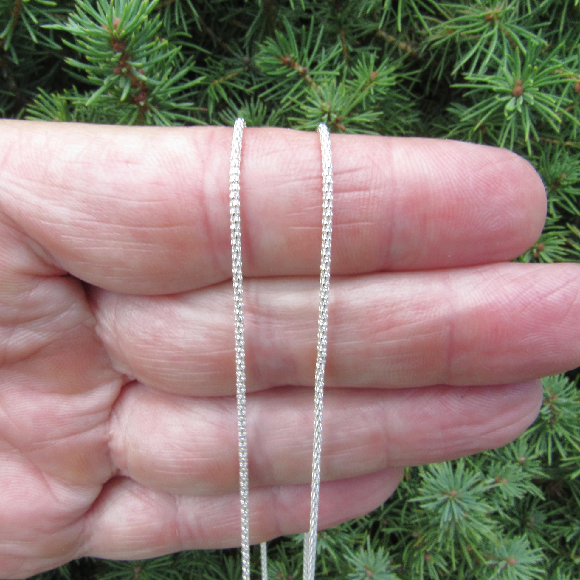 1.3MM Solid 925 Sterling Silver Popcorn Chain, Italian Women's Necklace, Made in Italy, Minimalist Feminine Style, Elegant Coreana Chain