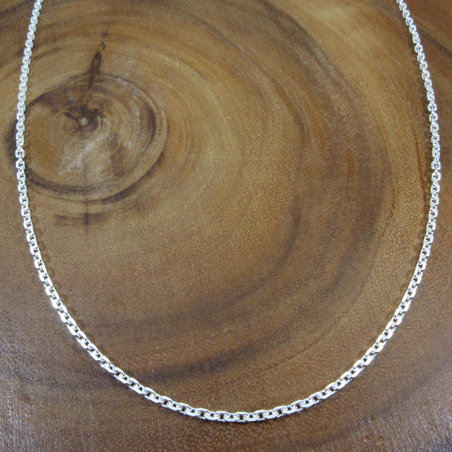 2.7MM Solid 925 Sterling Silver Anchor Link Chain, Italian Cable Chain Bracelet or Necklace, Nautical Jewelry for Men & Women, Made in Italy