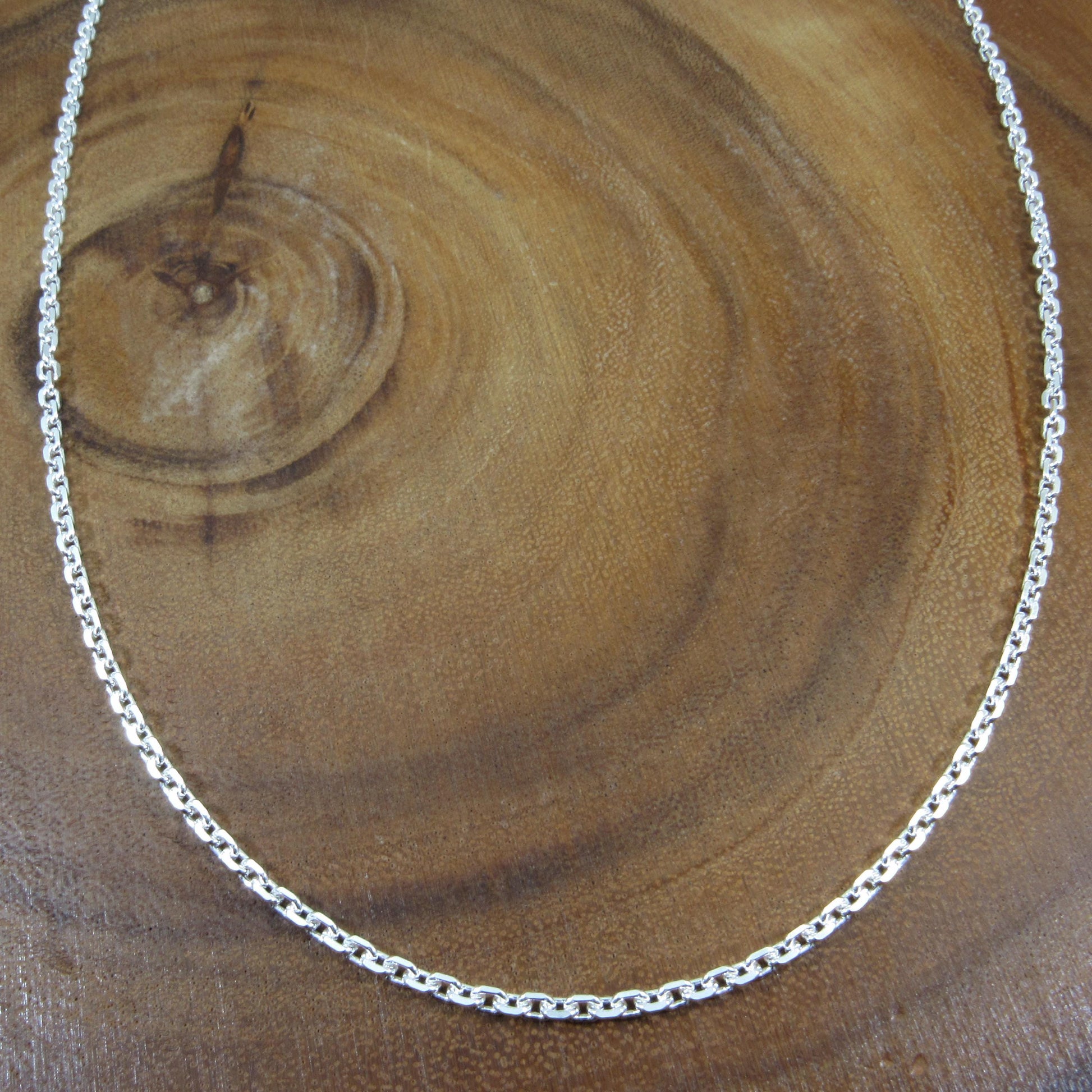 2.7MM Solid 925 Sterling Silver Anchor Link Chain, Italian Cable Chain Bracelet or Necklace, Nautical Jewelry for Men & Women, Made in Italy