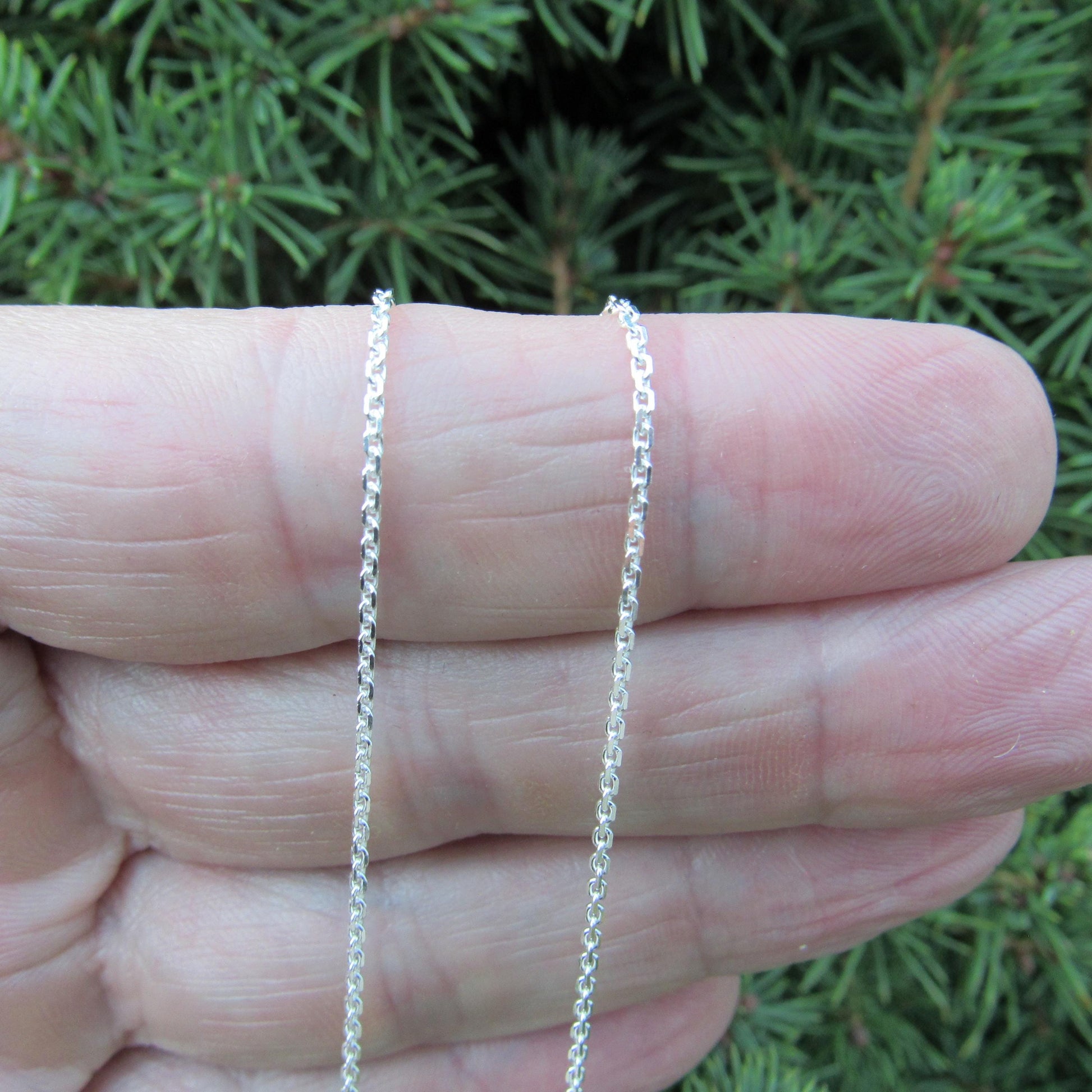 1.4MM Solid 925 Sterling Silver Anchor Link Chain, Italian Cable Chain Bracelet or Necklace, Nautical Jewelry for Women, Made in Italy