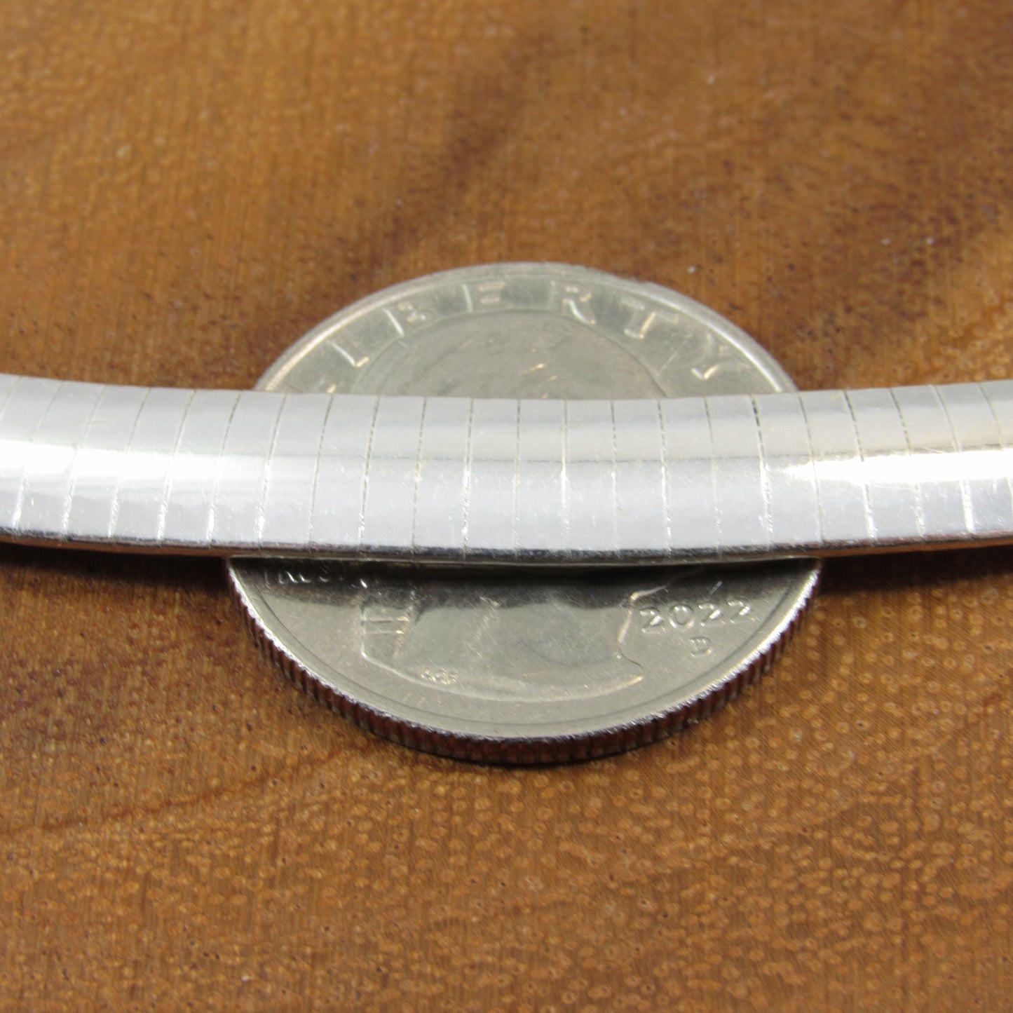 Solid 925 Sterling Silver Italian Flat Omega Chain Necklace, Women's Collar / Choker Chain, Stacking or Layering Necklace, Statement Jewelry