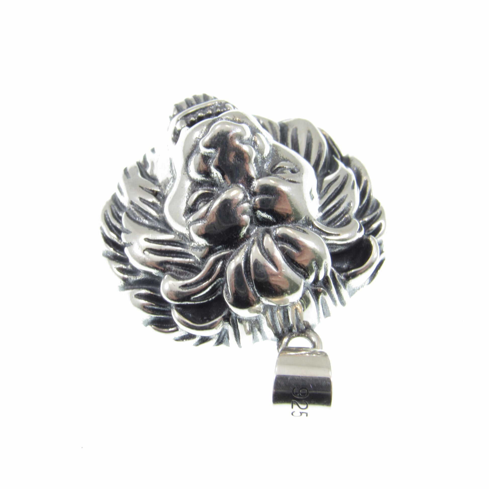 Solid 925 Sterling Silver Lion Head Pendant, Spirit Animal Totem, Handcrafted Animal & Wildlife Jewelry Charm, Bold Jungle Pendant