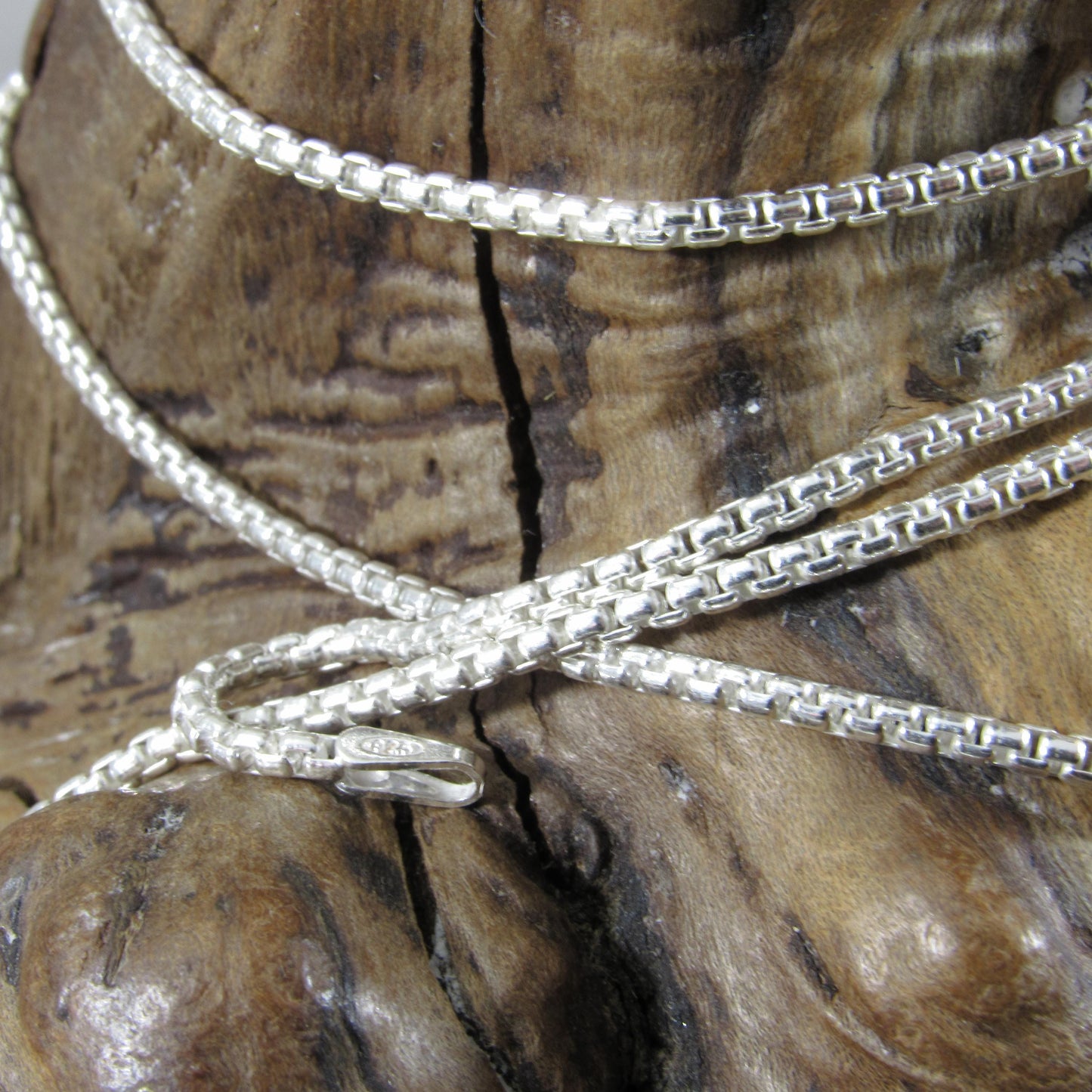 1.8MM Wide Solid 925 Sterling Silver Round Box Chain, Rounded Box Link Necklace, Unisex Italian Jewelry, All Lengths For Everyday Wear