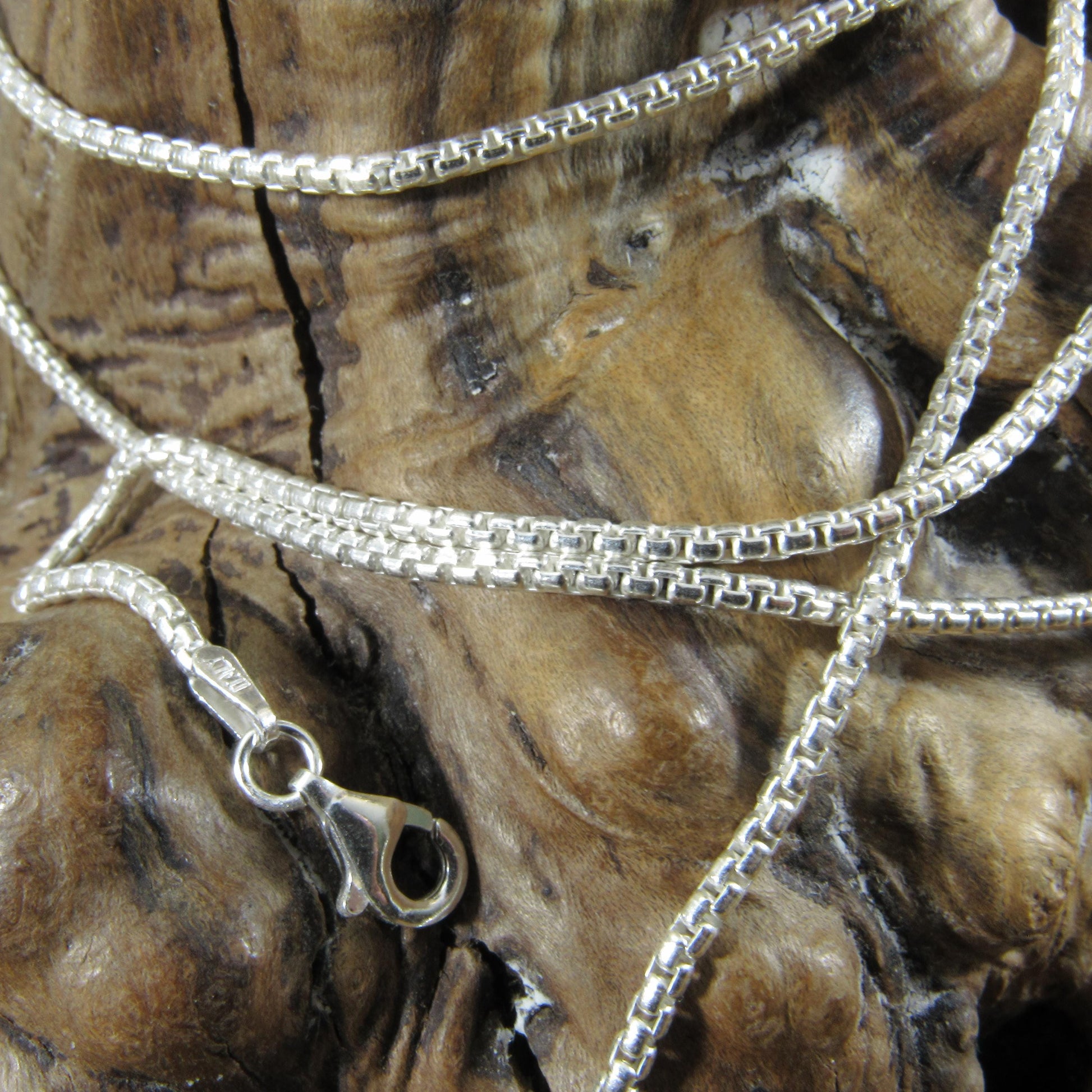 1.8MM Wide Solid 925 Sterling Silver Round Box Chain, Rounded Box Link Necklace, Unisex Italian Jewelry, All Lengths For Everyday Wear