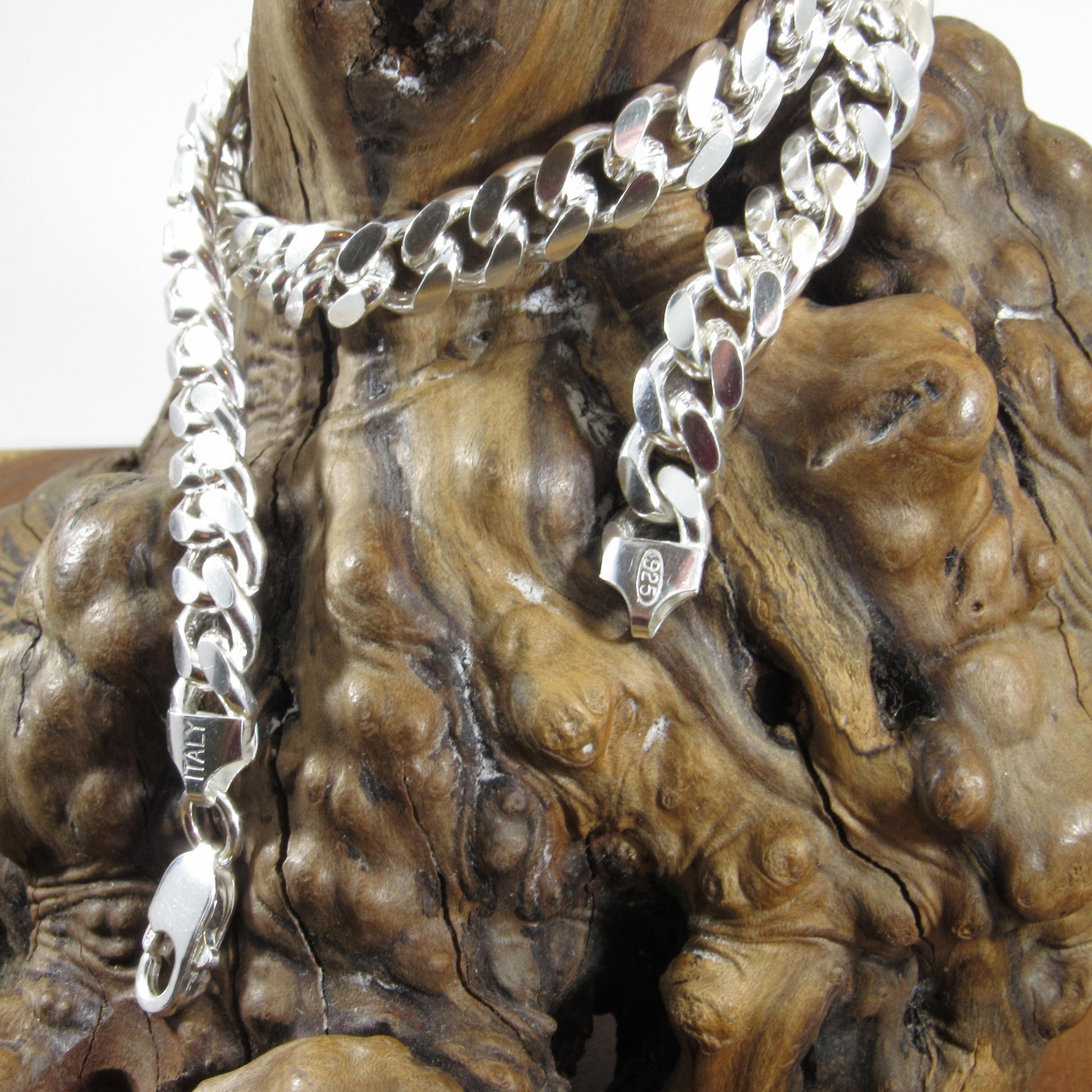 Solid 925 Sterling Silver Miami Cuban Link Chain Necklace / Bracelet, Thick & Chunky Men's Heavy Chain, Italian Made Urban Hip Hop Jewelry