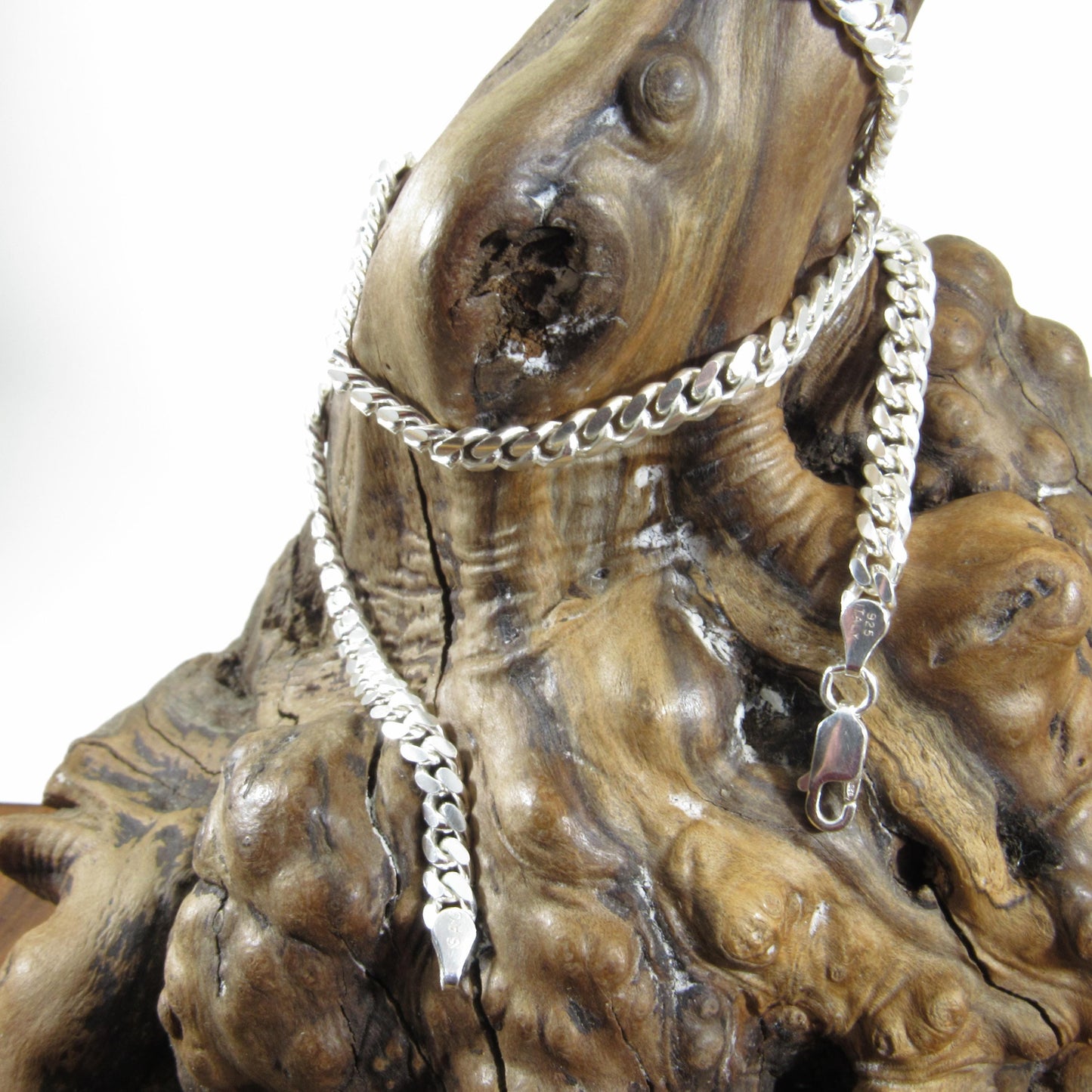 4.9MM Solid 925 Sterling Silver Men's Miami Cuban Link Chain, Mens Heavy Chain, Thick Italian Necklace or Bracelet for Men, Hip Hop Jewelry