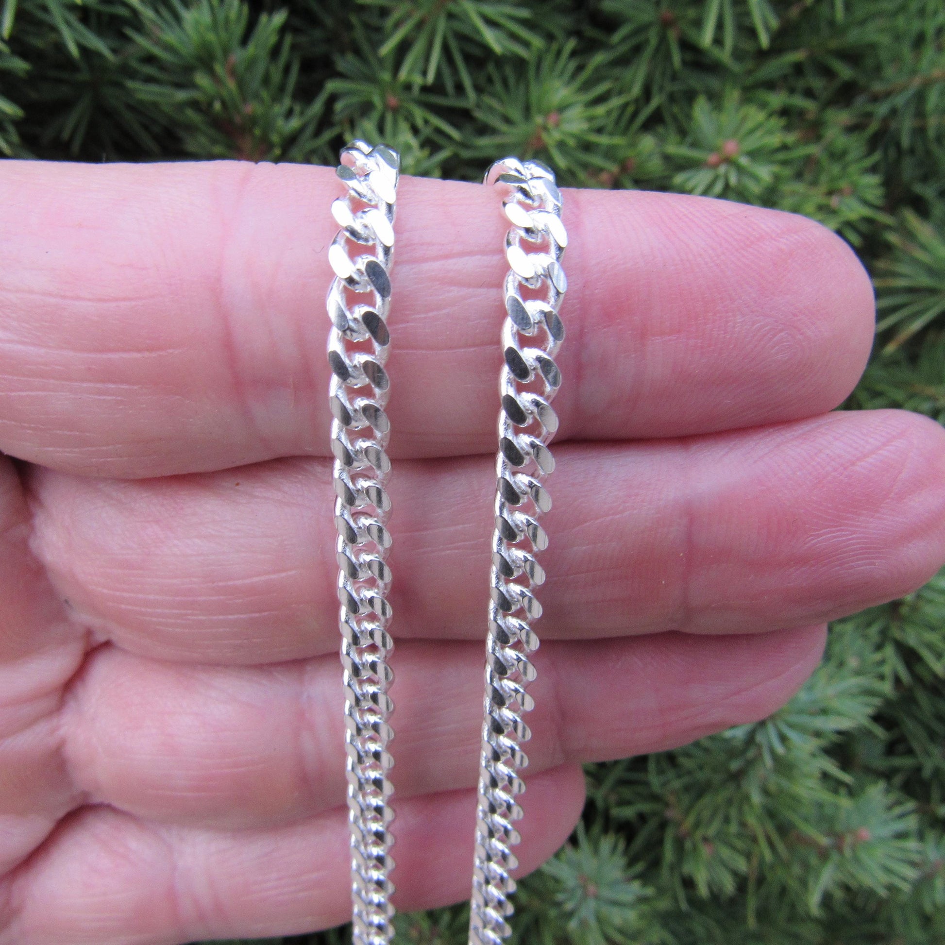 4.2MM Solid 925 Sterling Silver Men's Miami Cuban Link Chain, Mens Heavy Chain, Thick Italian Necklace or Bracelet for Men, Hip Hop Jewelry