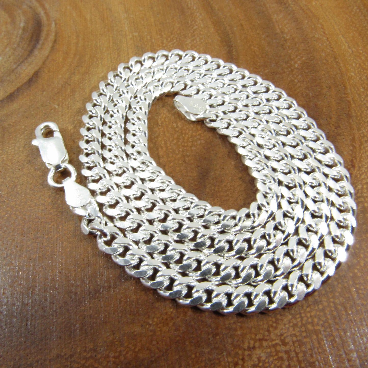 4.2MM Solid 925 Sterling Silver Men's Miami Cuban Link Chain, Mens Heavy Chain, Thick Italian Necklace or Bracelet for Men, Hip Hop Jewelry