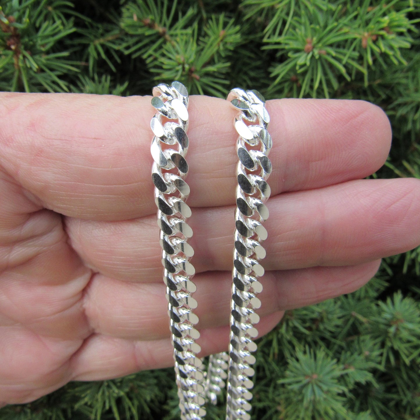 5.5MM Solid 925 Sterling Silver Men's Miami Cuban Link Chain, Mens Heavy Chain, Thick Italian Necklace or Bracelet for Men, Hip Hop Jewelry