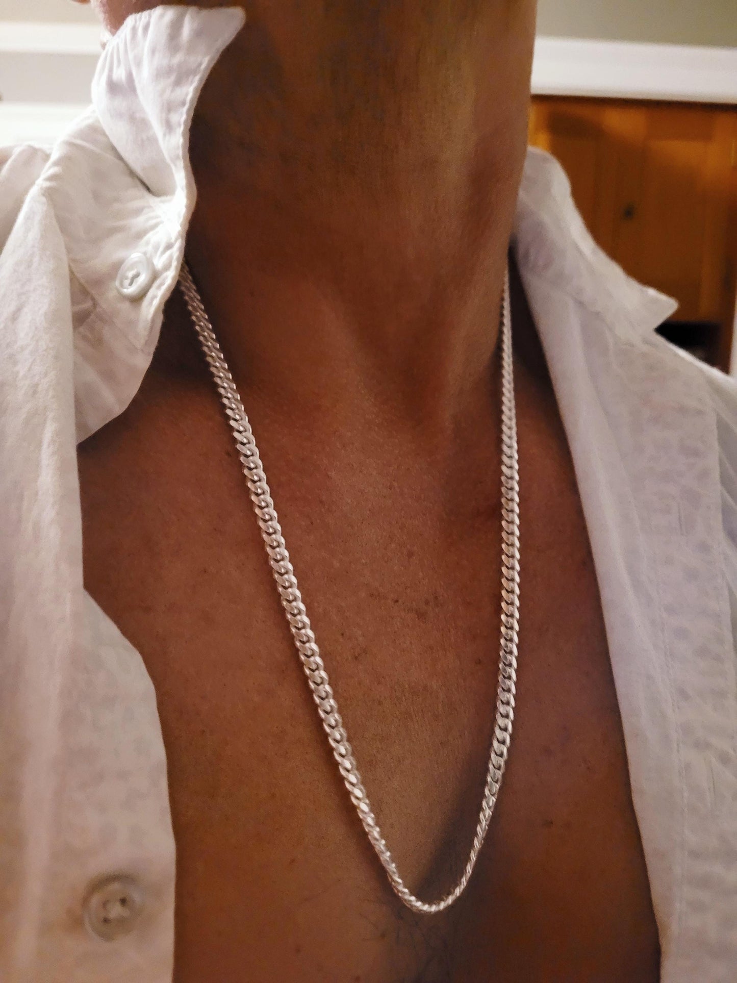 5.5MM Solid 925 Sterling Silver Men's Miami Cuban Link Chain, Mens Heavy Chain, Thick Italian Necklace or Bracelet for Men, Hip Hop Jewelry