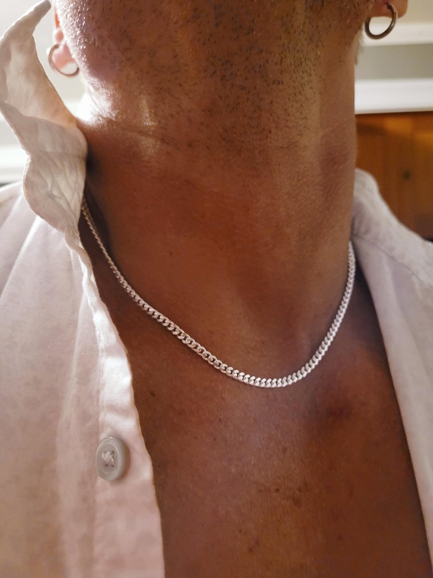 3.5MM Solid 925 Sterling Silver Men's Miami Cuban Link Chain, Mens Heavy Chain, Thick Italian Necklace or Bracelet for Men, Hip Hop Jewelry