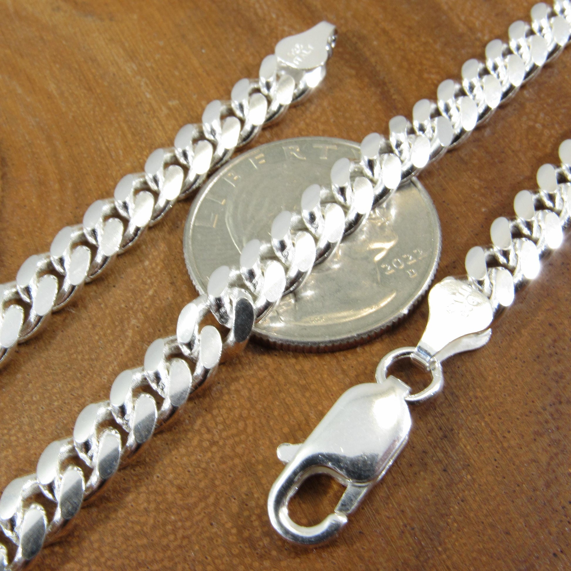 6.3MM Solid 925 Sterling Silver Men's Miami Cuban Link Chain, Mens Heavy Chain, Thick Italian Necklace or Bracelet for Men, Hip Hop Jewelry