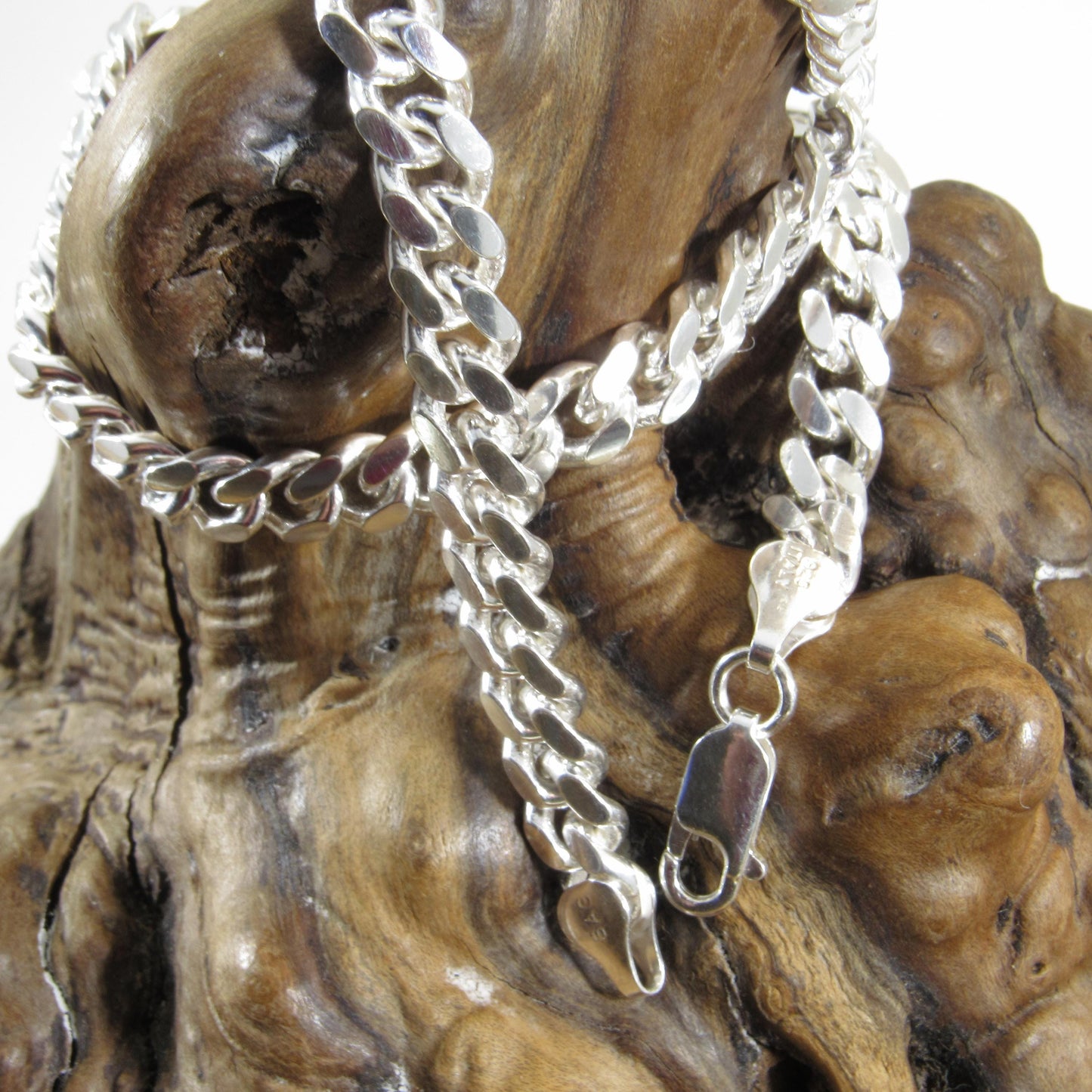 6.8MM Solid 925 Sterling Silver Men's Miami Cuban Link Chain, Mens Heavy Chain, Thick Italian Necklace or Bracelet for Men, Hip Hop Jewelry