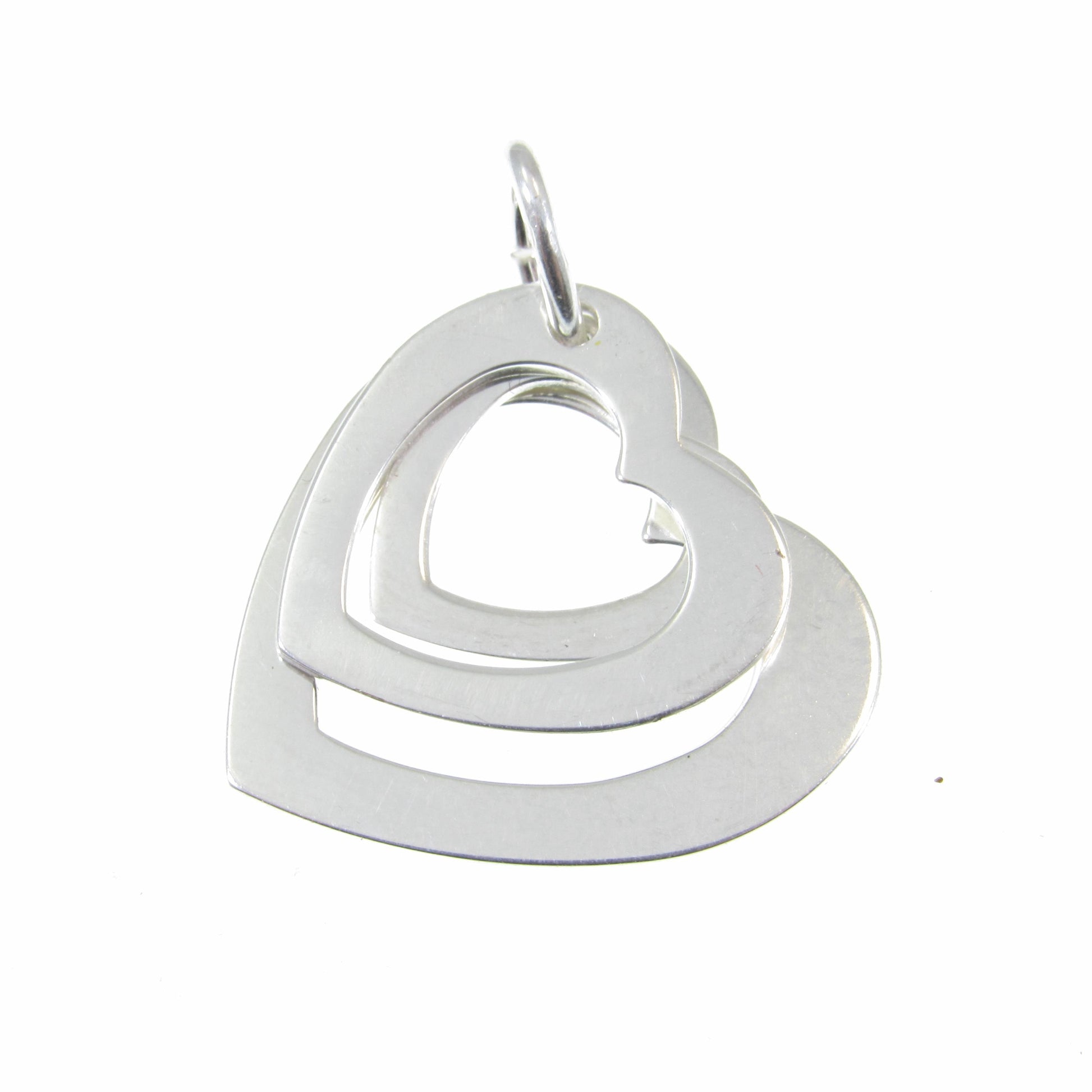 Solid 925 Sterling Silver Faith Love Hope Pendant, Heart Pendant, 3 Hearts Charm, Women's Symbol of Friendship Jewelry, Best Friend Gift